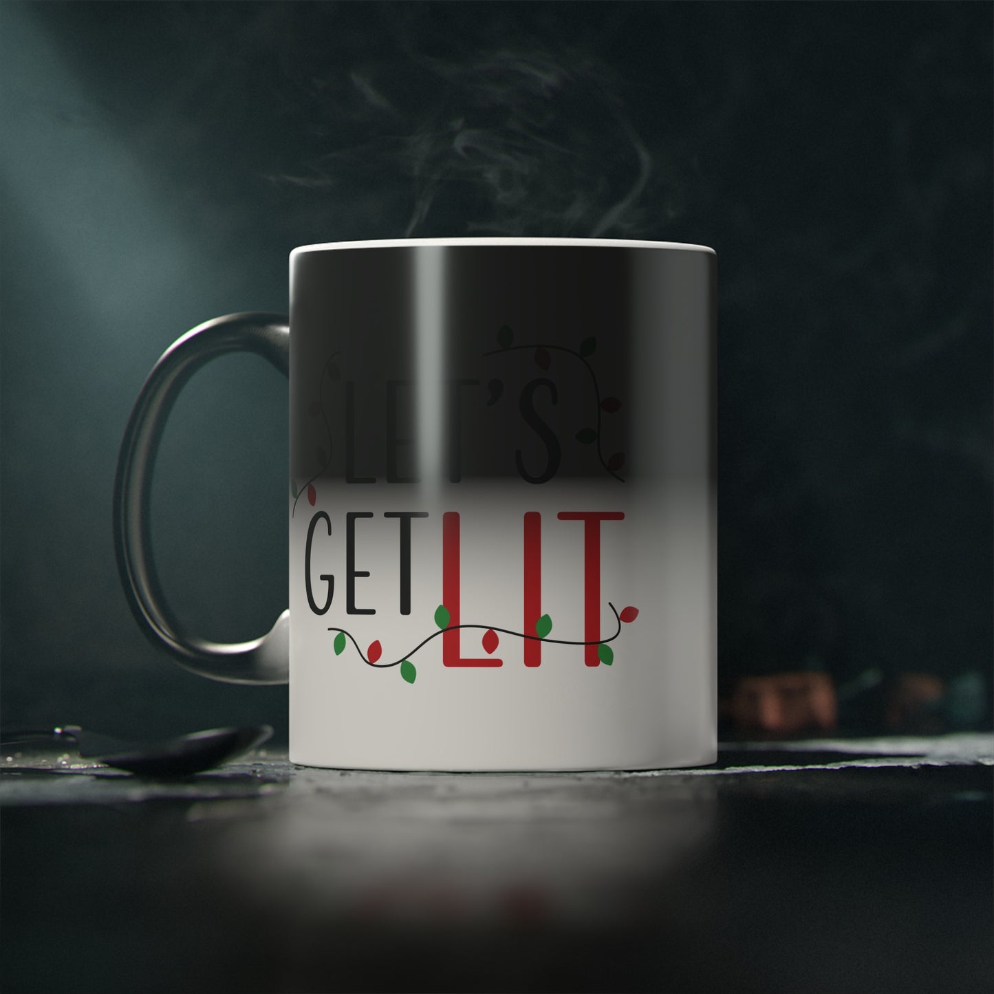 Let's Get Lit Christmas Colour-Changing Mug | Motivational Treats