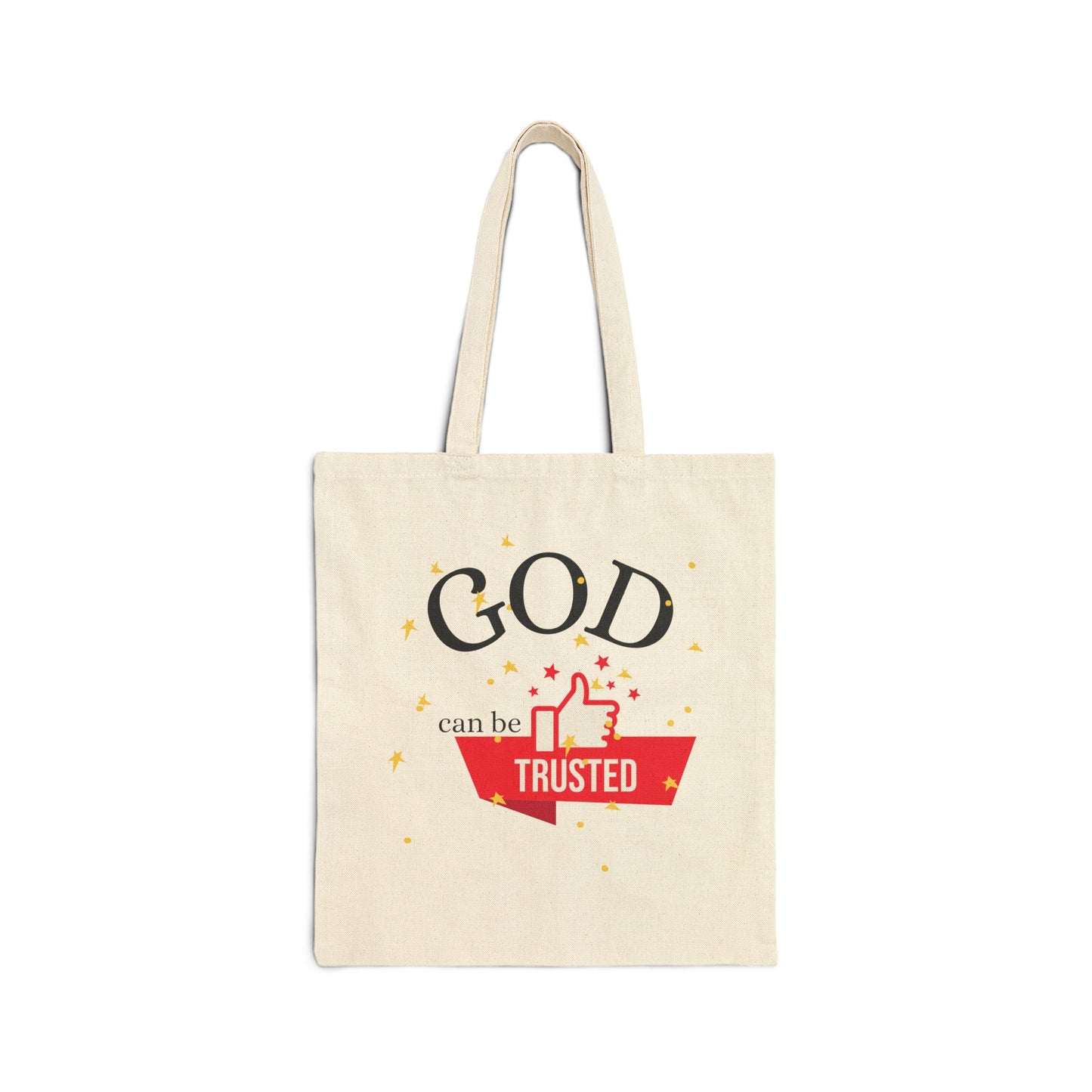 God Can Be Trusted Christian Tote Bag - Cotton Canvas
