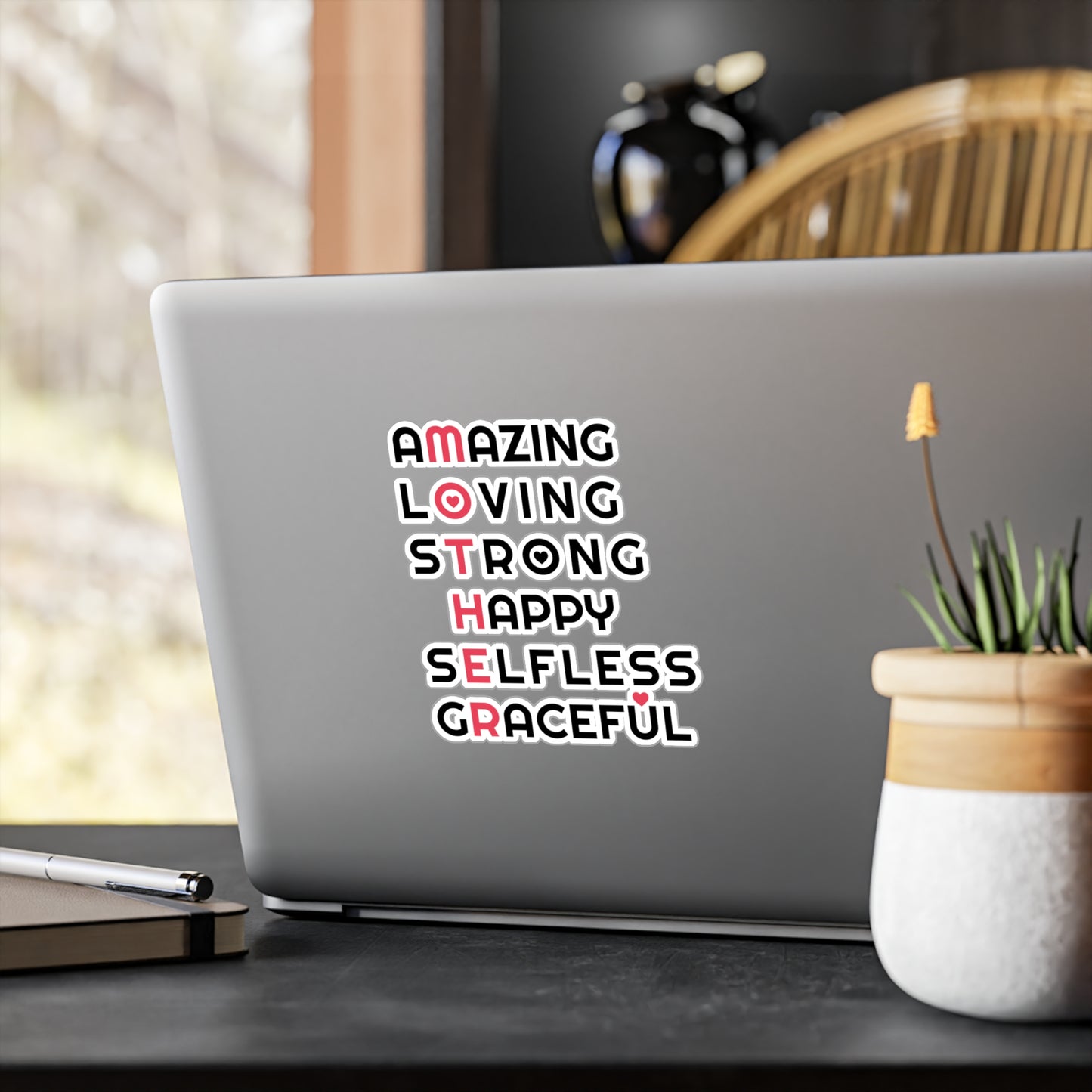 Amazing Loving Strong Happy Selfless Graceful Sticker