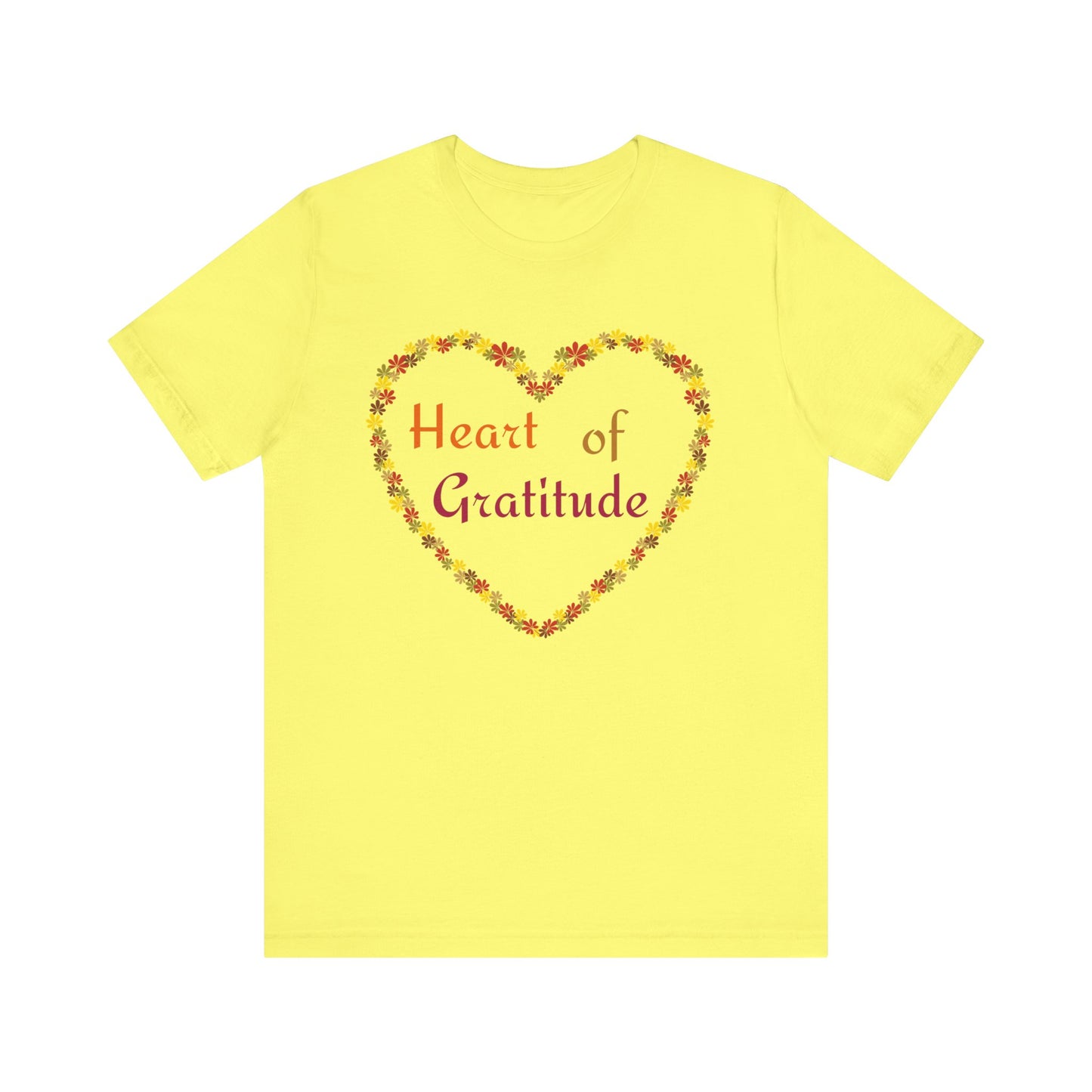 Heart of Gratitude Flower Heart Thanksgiving T-Shirt - Unisex
