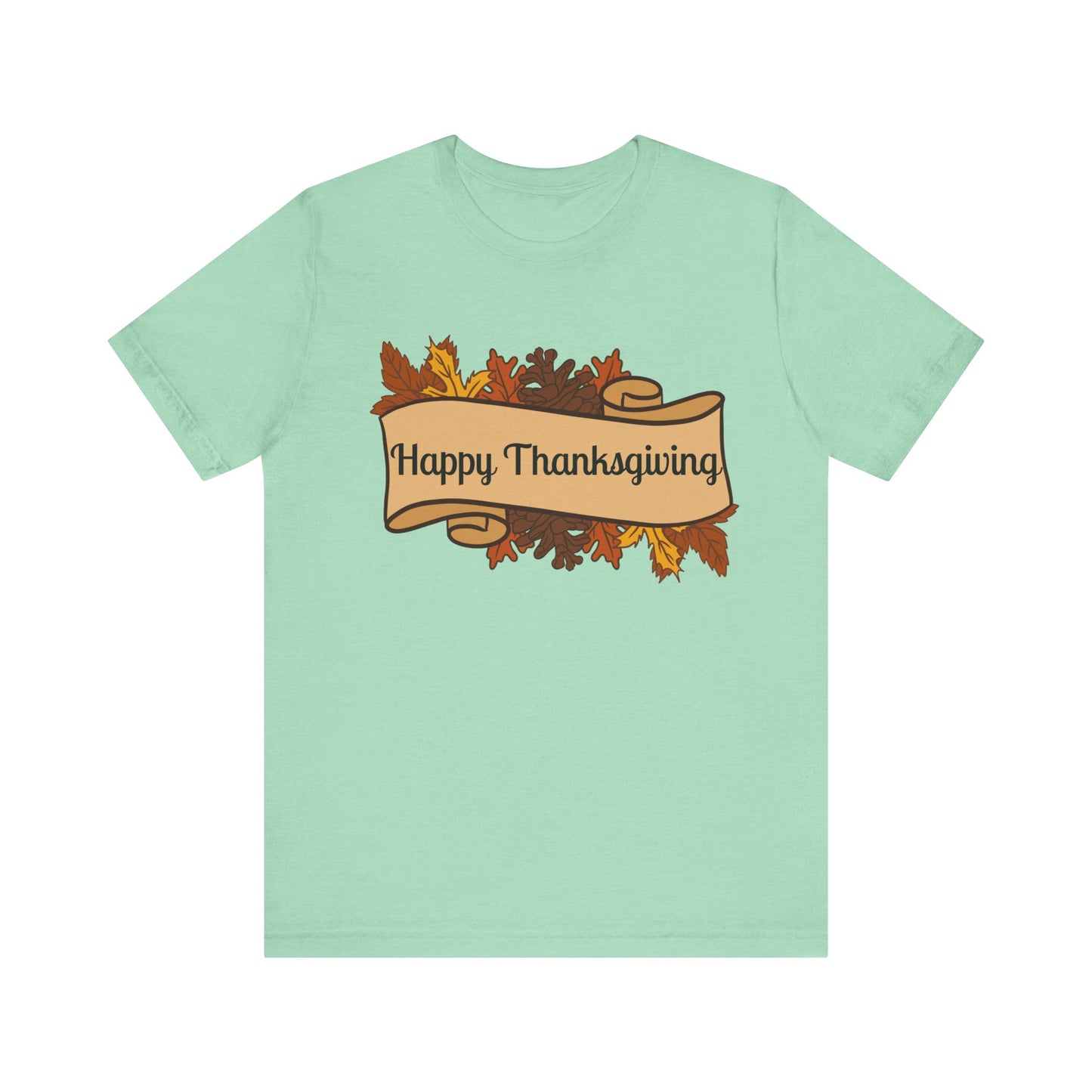 Happy Thanksgiving Scroll Thanksgiving T-Shirt - Unisex
