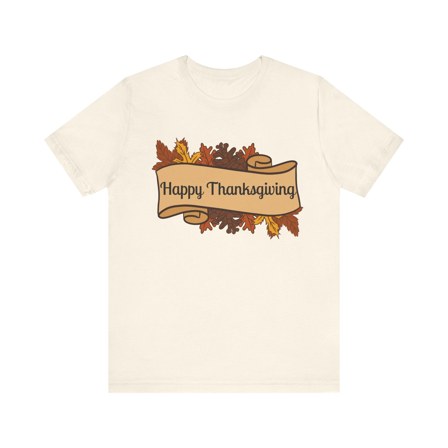 Happy Thanksgiving Scroll Thanksgiving T-Shirt - Unisex
