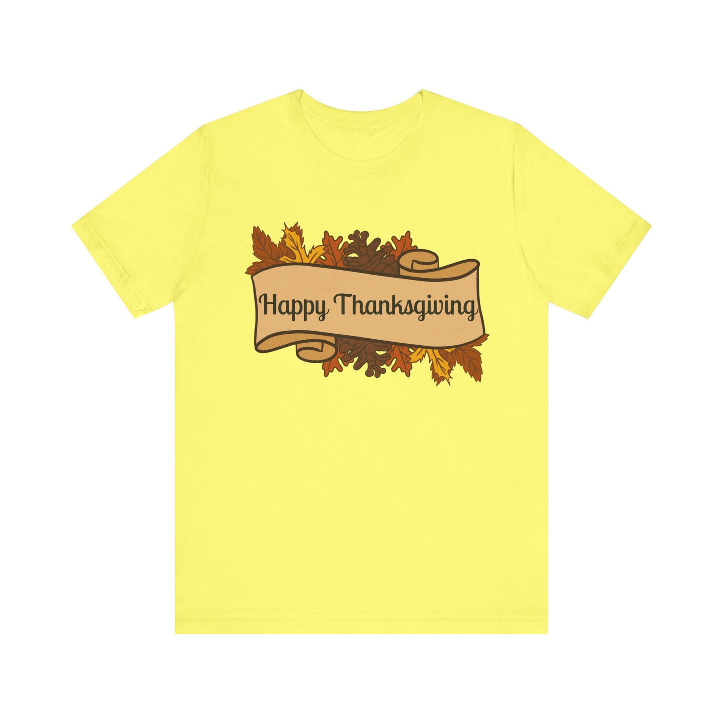 Happy Thanksgiving Scroll Thanksgiving T-Shirt - Unisex