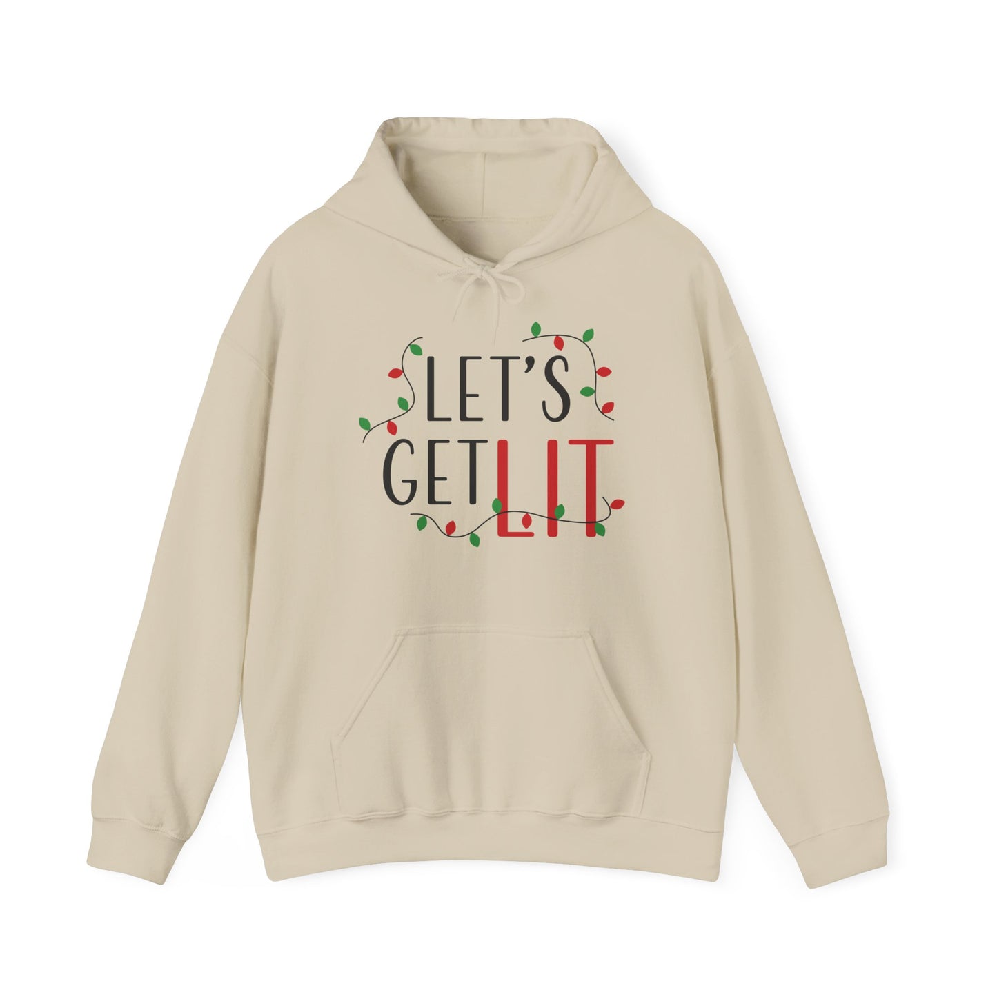 “Let’s Get Lit” Christmas Hoodie | Motivational Treats