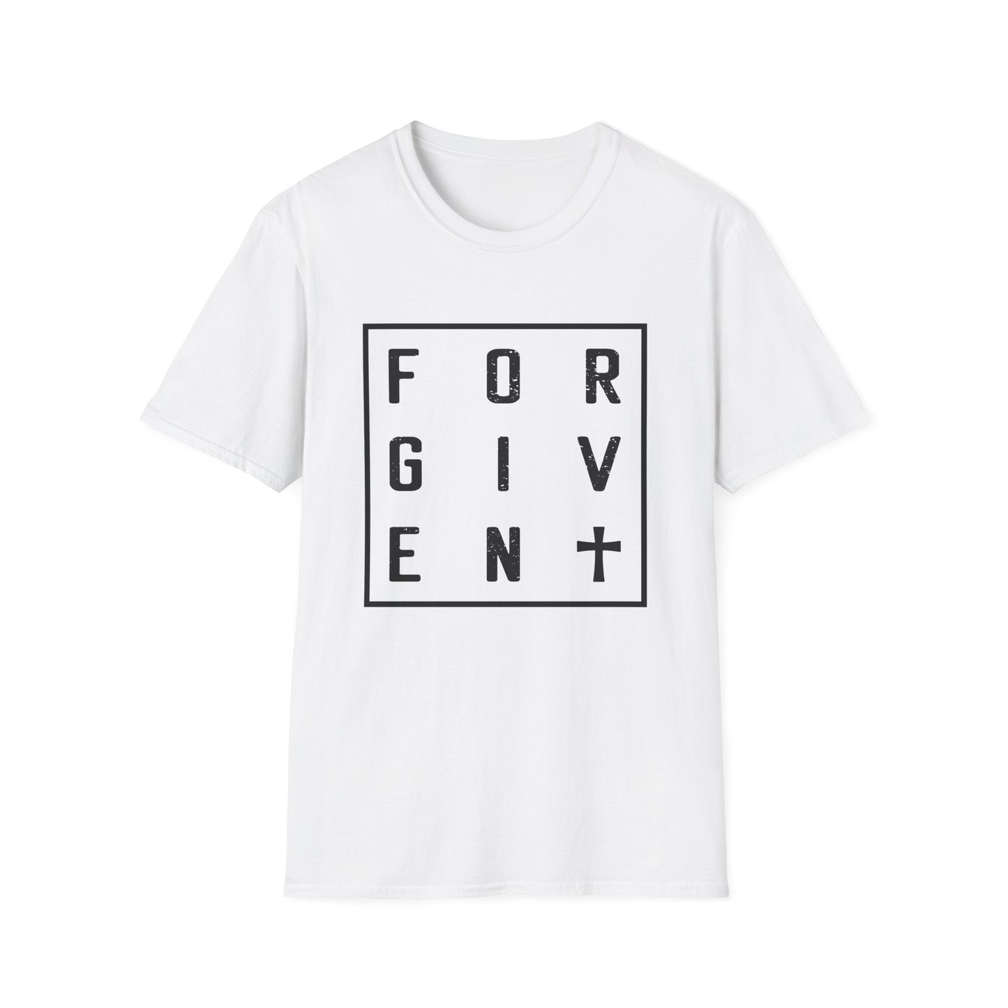 Christian Unisex T-Shirt - Forgiven Cross Design