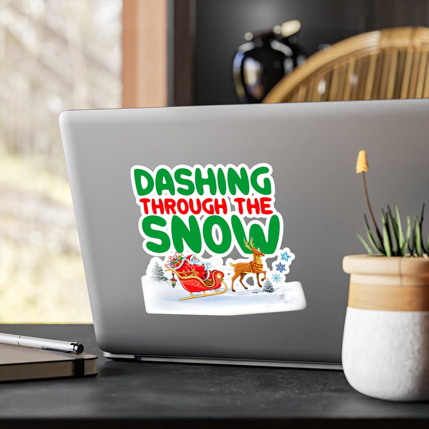 Dashing Through The Snow Sticker
