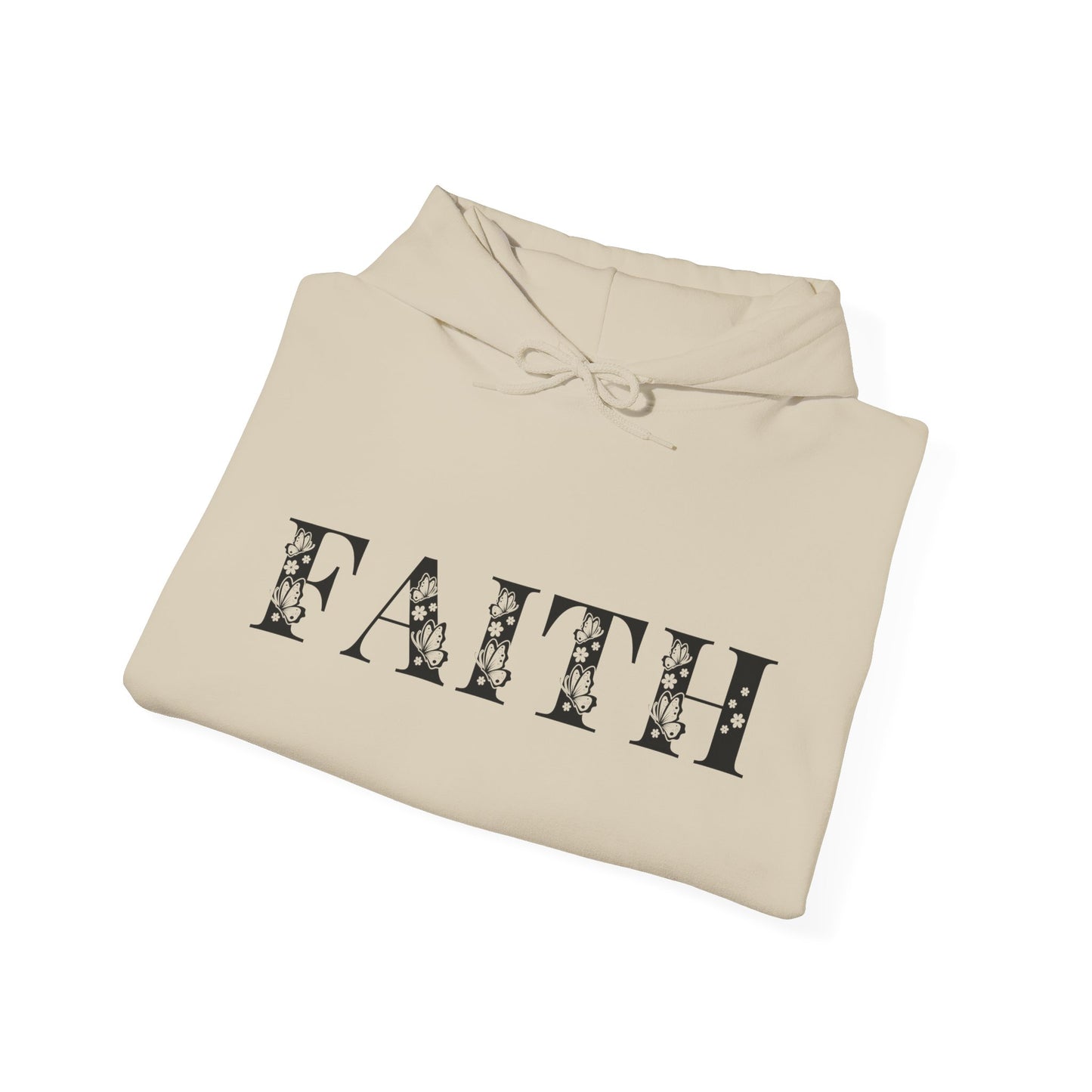 Faith (Black) Christian Hoodie | Motivational Treats