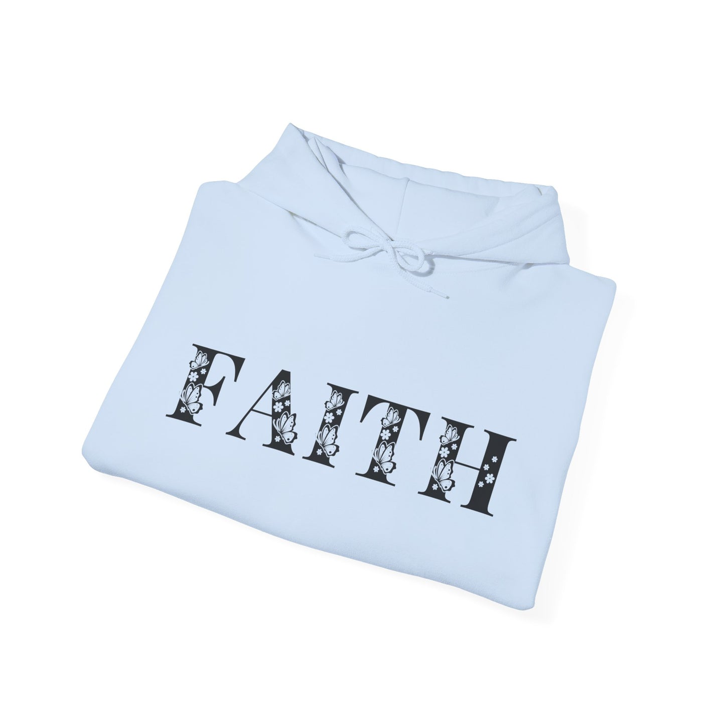 Faith (Black) Christian Hoodie | Motivational Treats