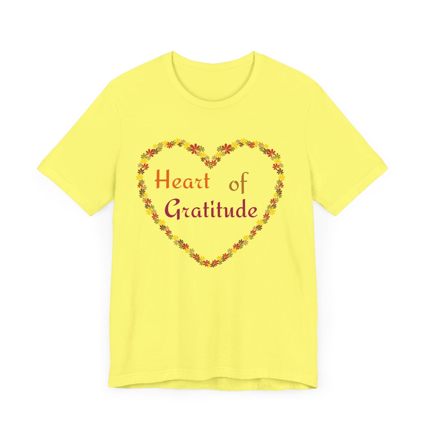 Heart of Gratitude Flower Heart Thanksgiving T-Shirt - Unisex