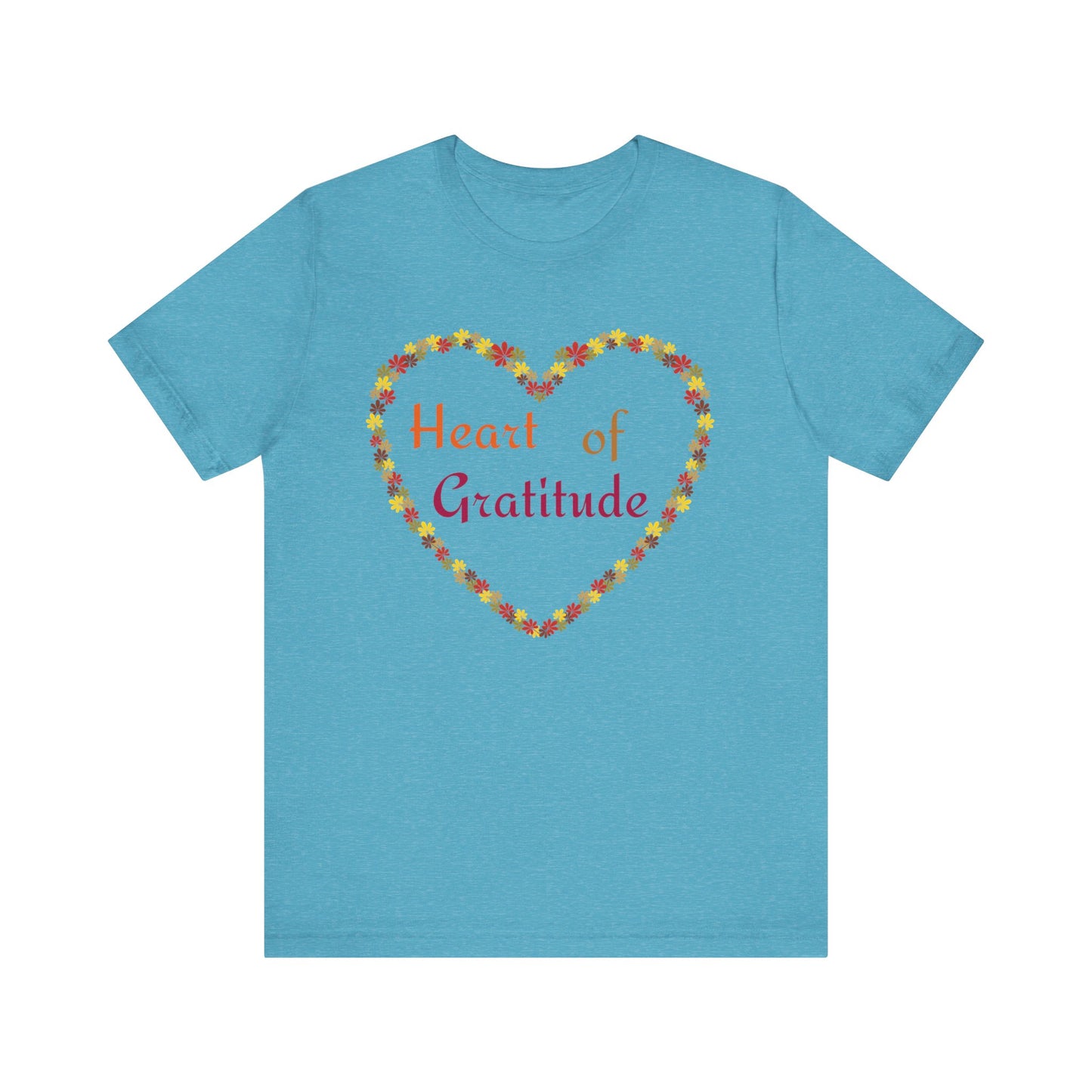 Heart of Gratitude Flower Heart Thanksgiving T-Shirt - Unisex