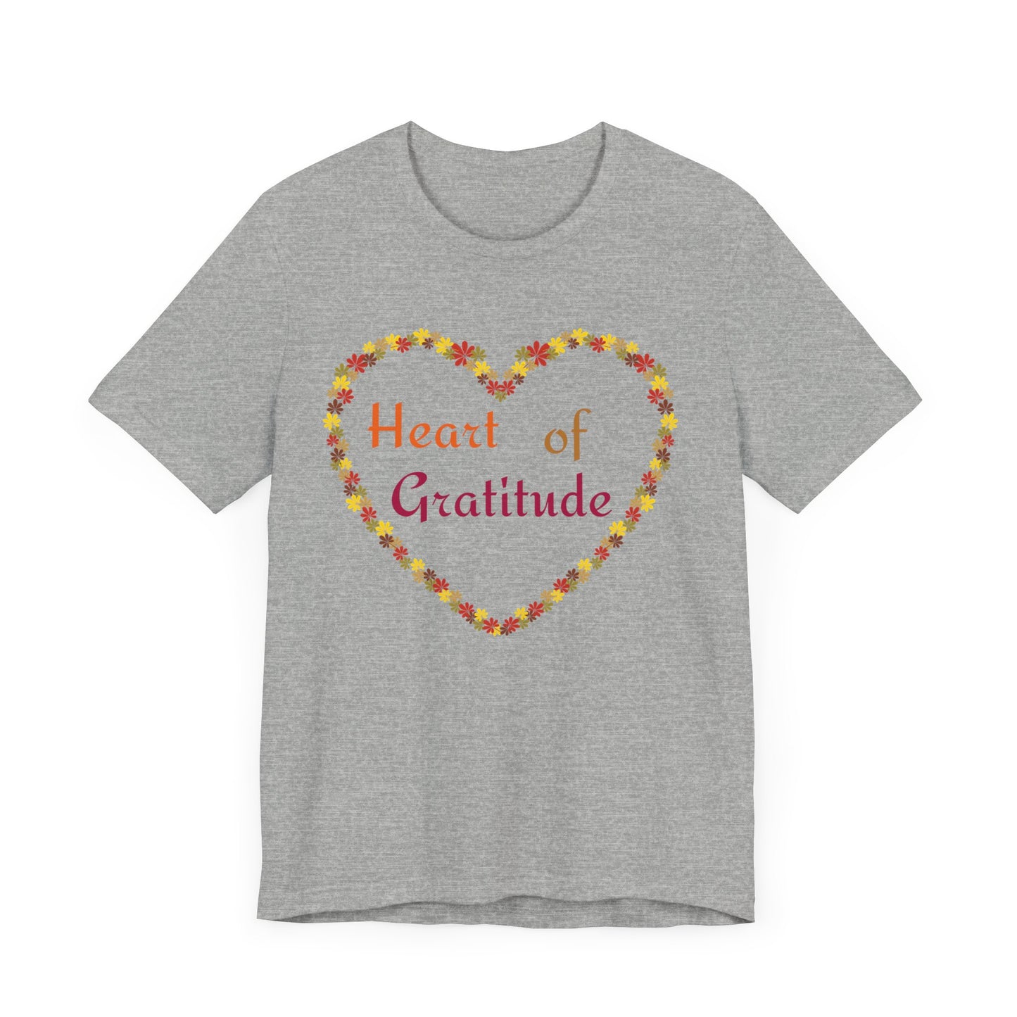Heart of Gratitude Flower Heart Thanksgiving T-Shirt - Unisex