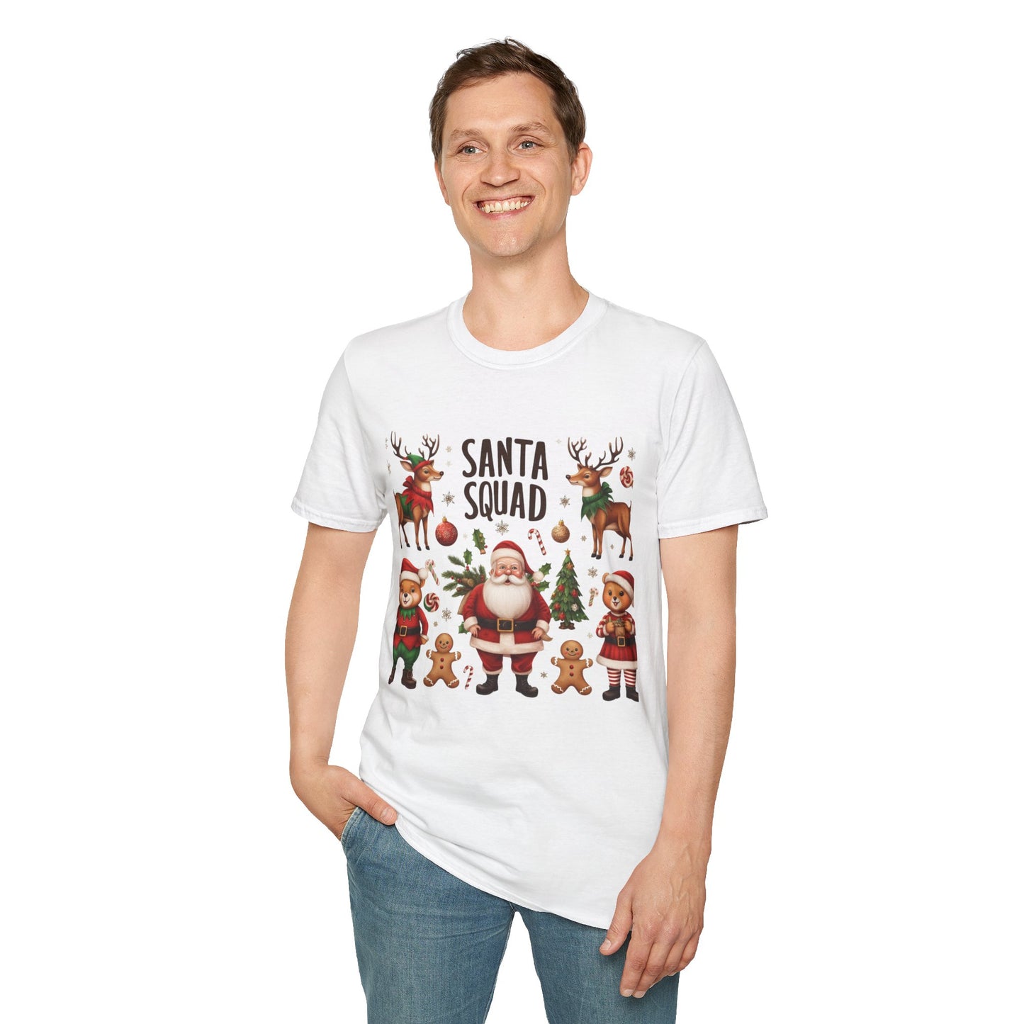 Christmas Unisex T-Shirt - Santa Squad Design