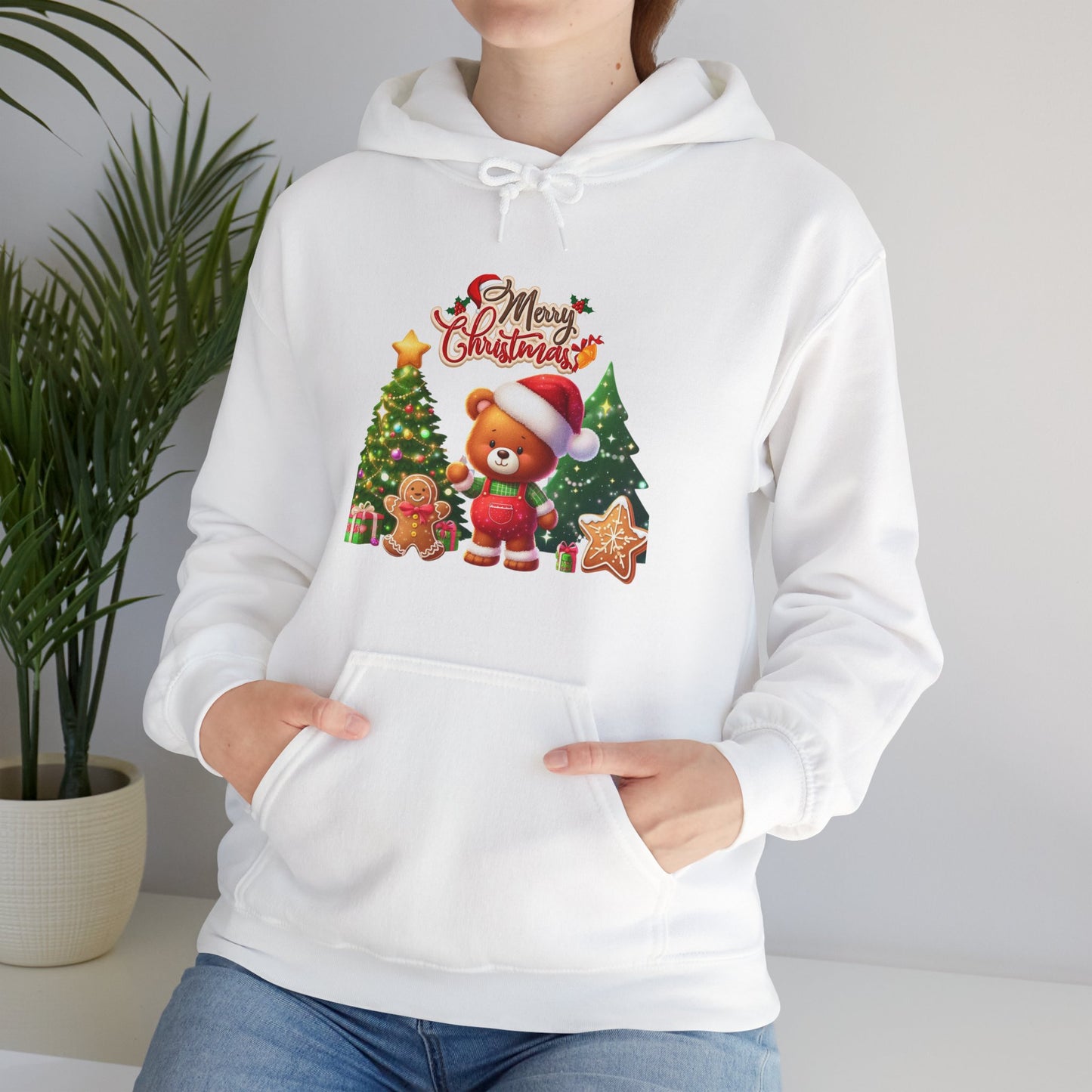 Festive Teddy Bear Christmas Hoodie - Unisex