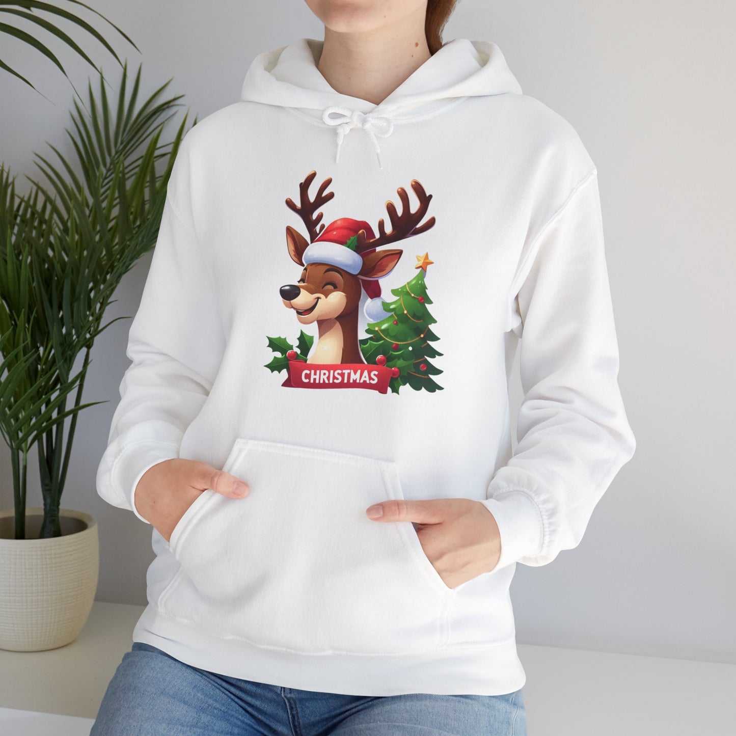 Reindeer Christmas Hoodie - Unisex