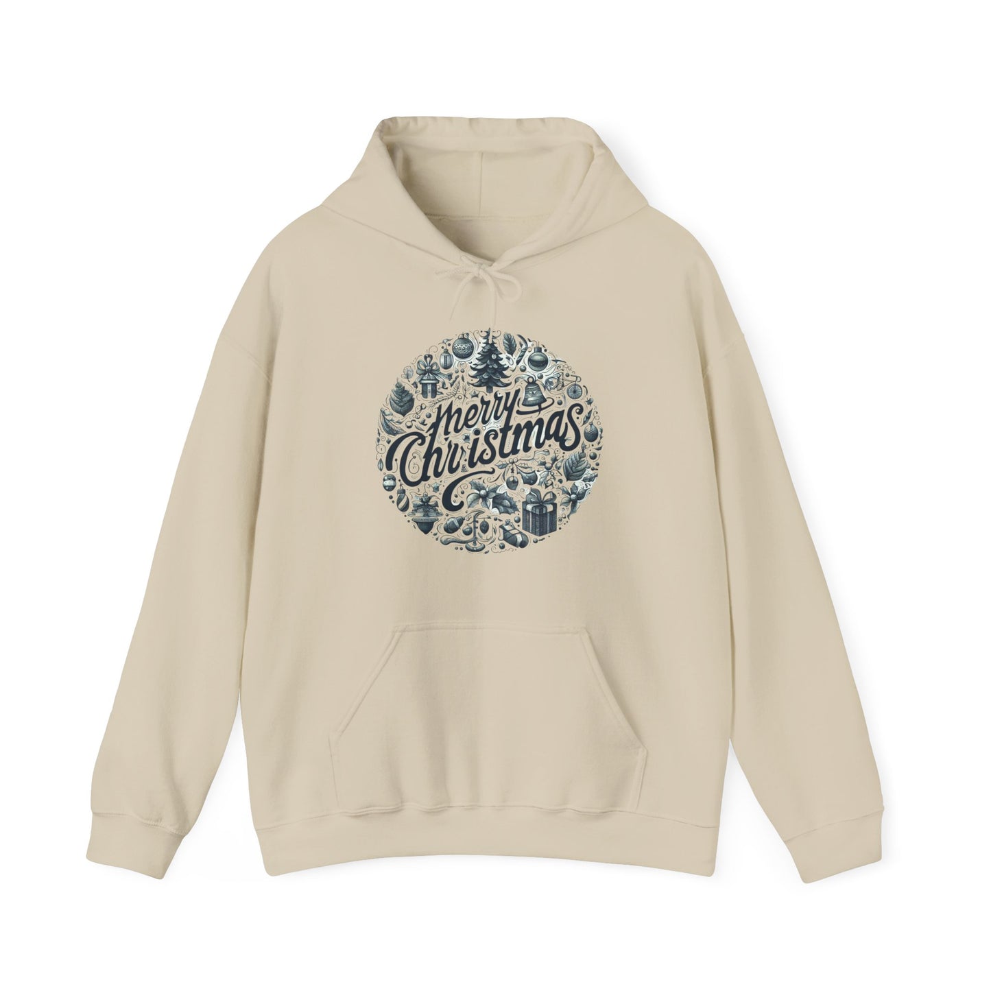 Merry Christmas Abstract Seamless Pattern Christmas Hoodie - Unisex