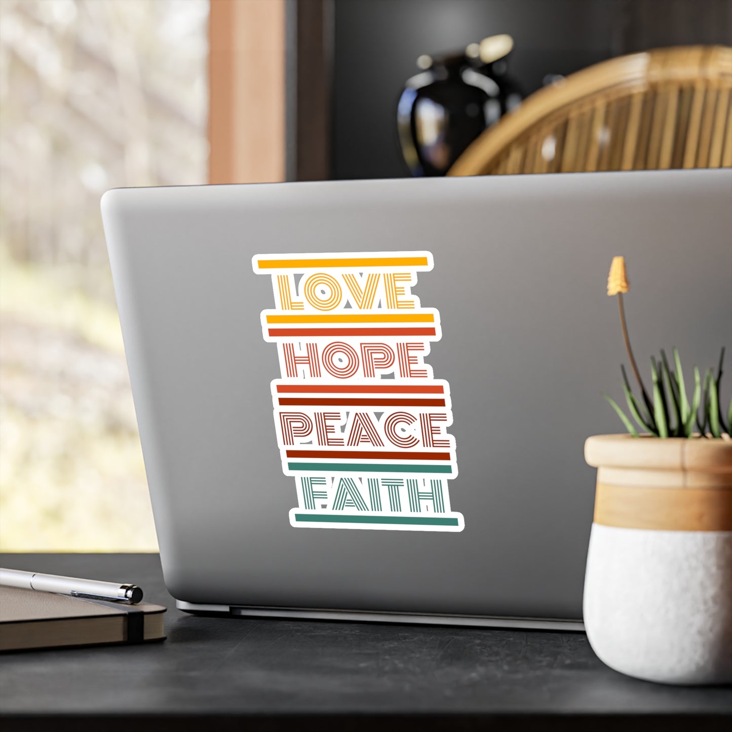 Love Hope Peace Faith Sticker