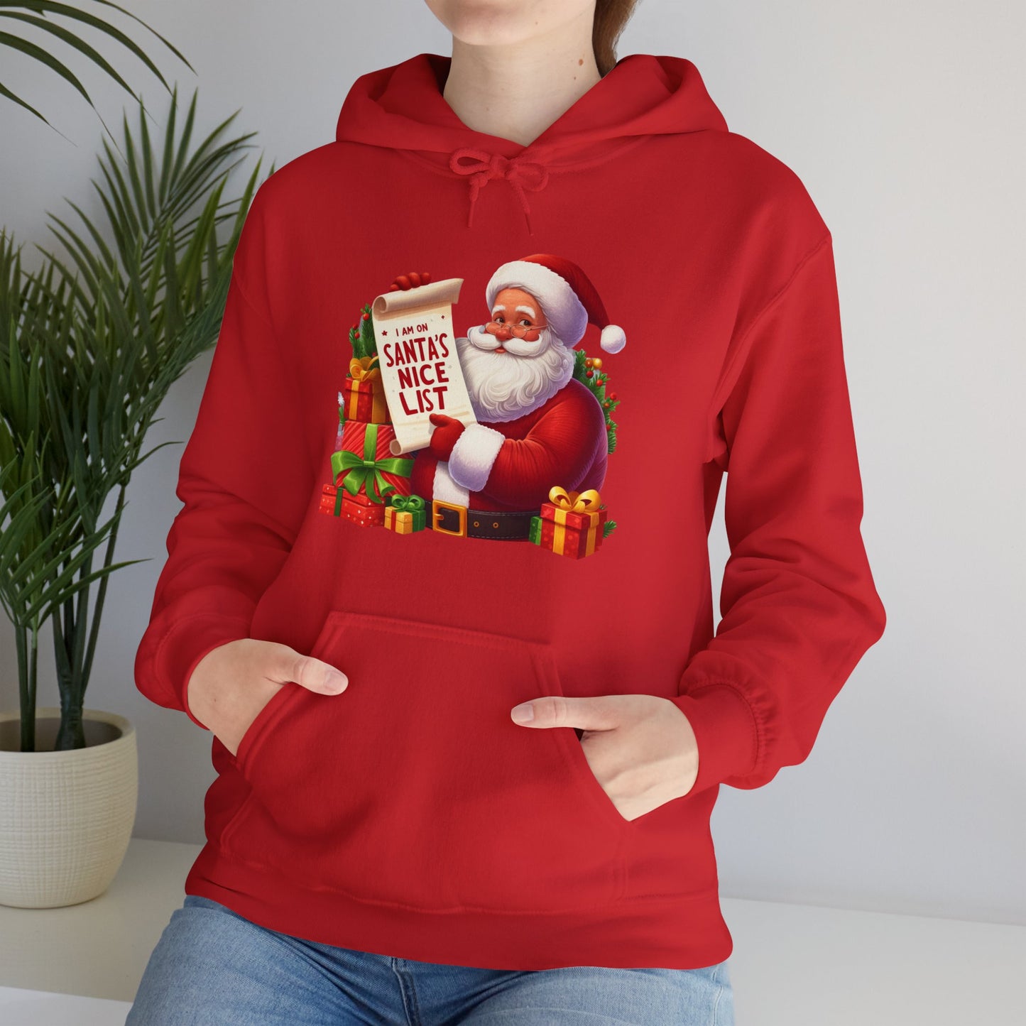 Santa's Nice List and Gifts Christmas Hoodie - Unisex