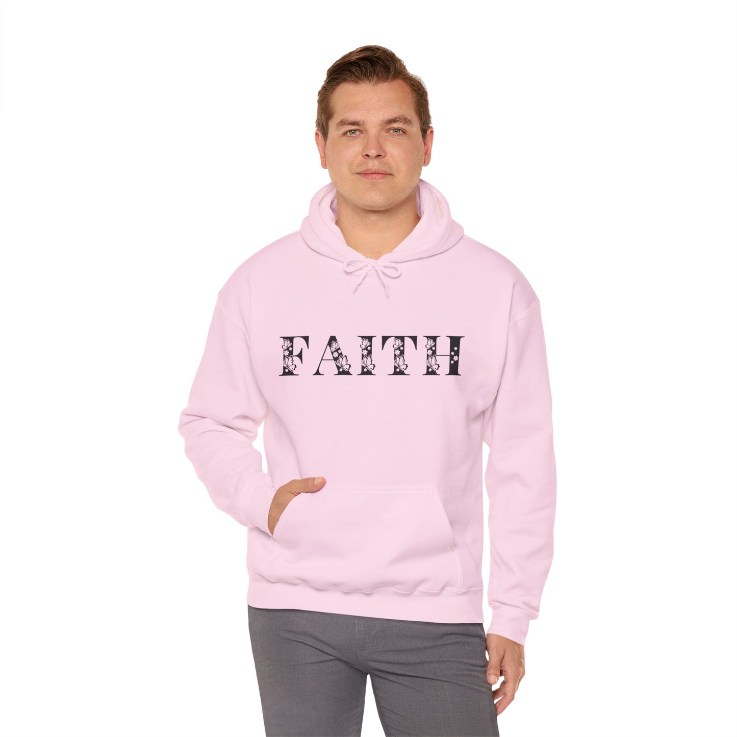 Faith (Black) Christian Hoodie | Motivational Treats