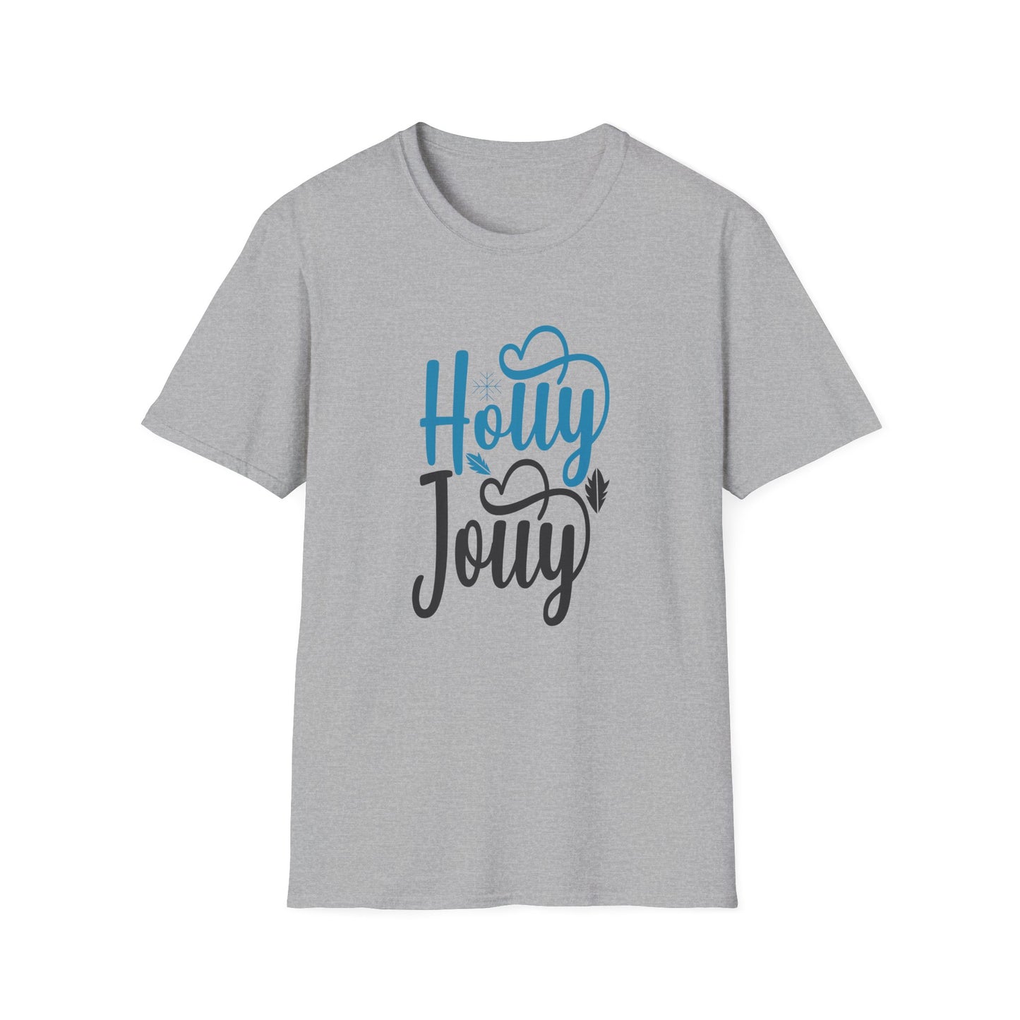 Christmas Unisex T-Shirt - Festive Holly Jolly Design