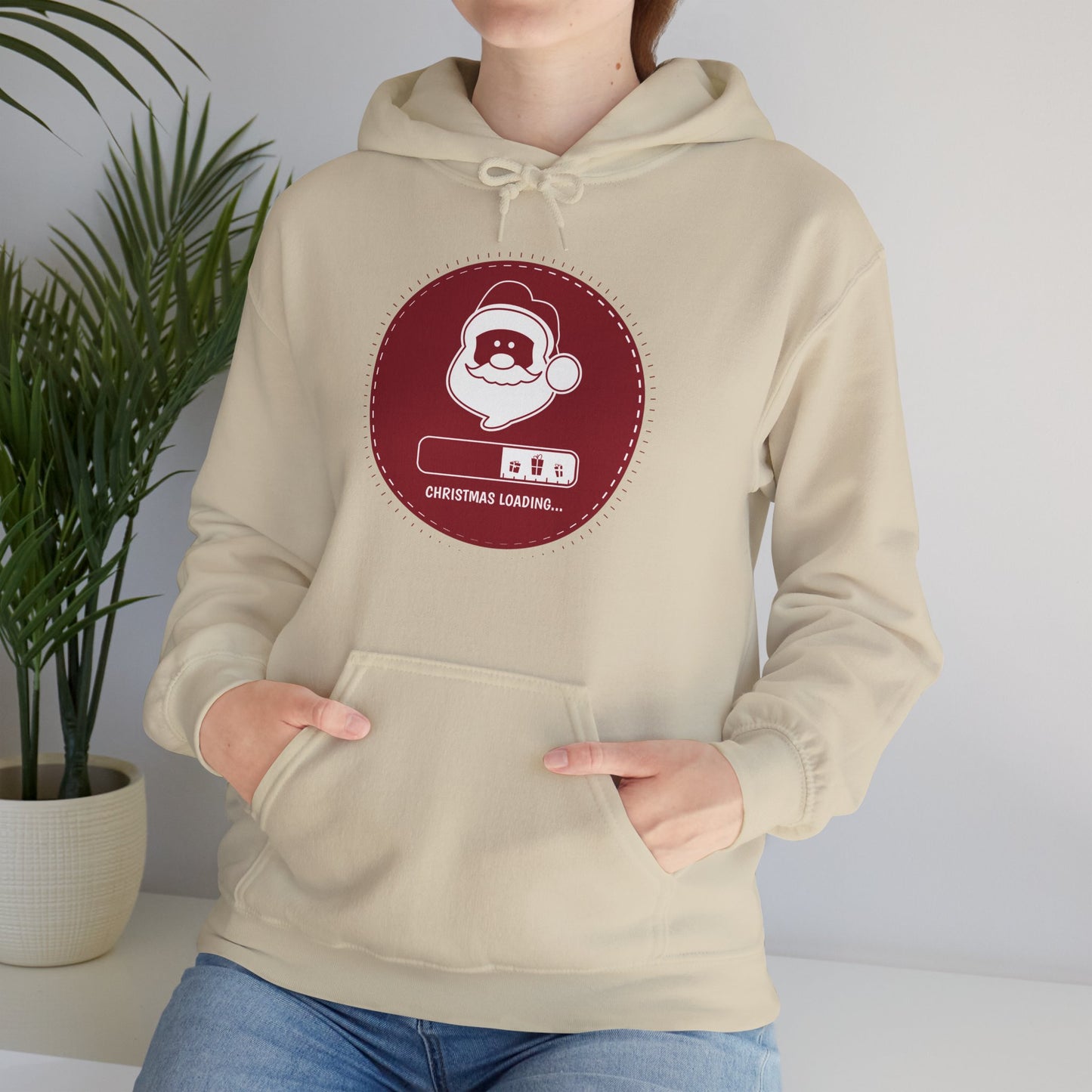 Christmas Unisex Hooded Sweatshirt - Christmas Loading Design