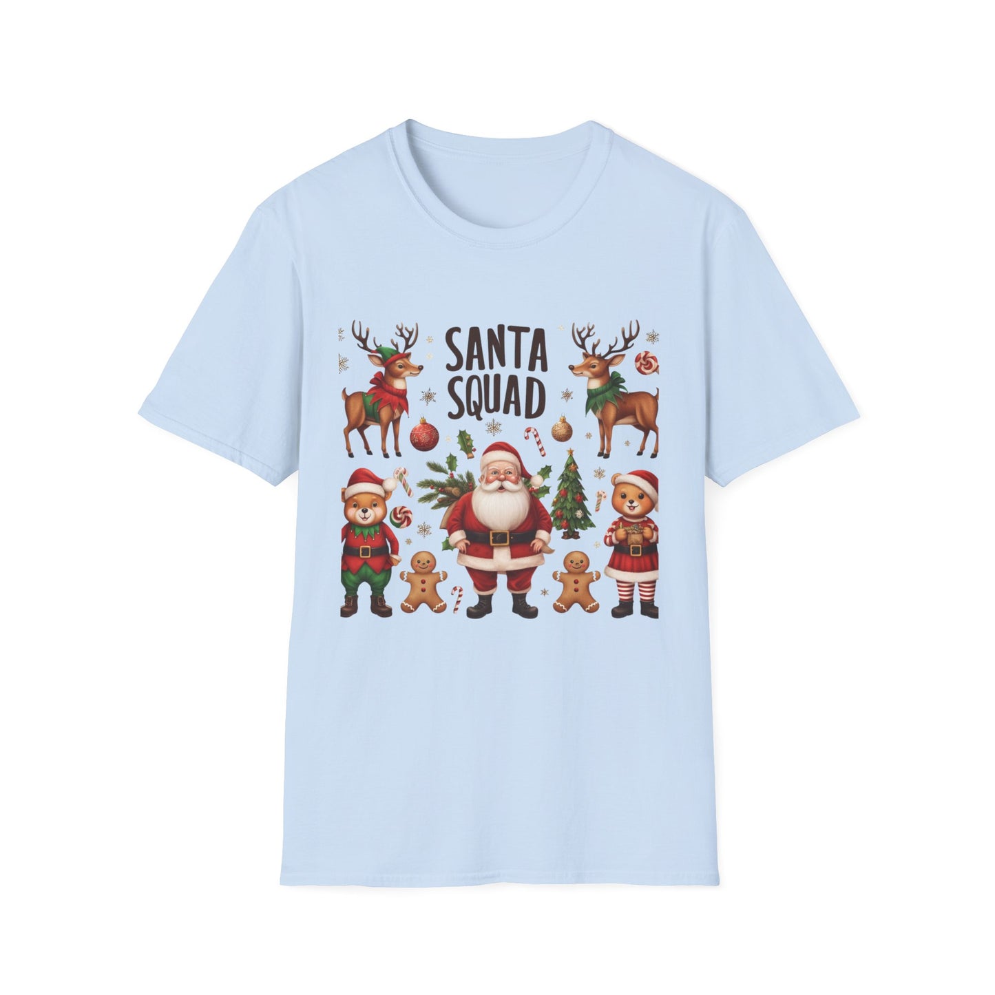 Christmas Unisex T-Shirt - Santa Squad Design