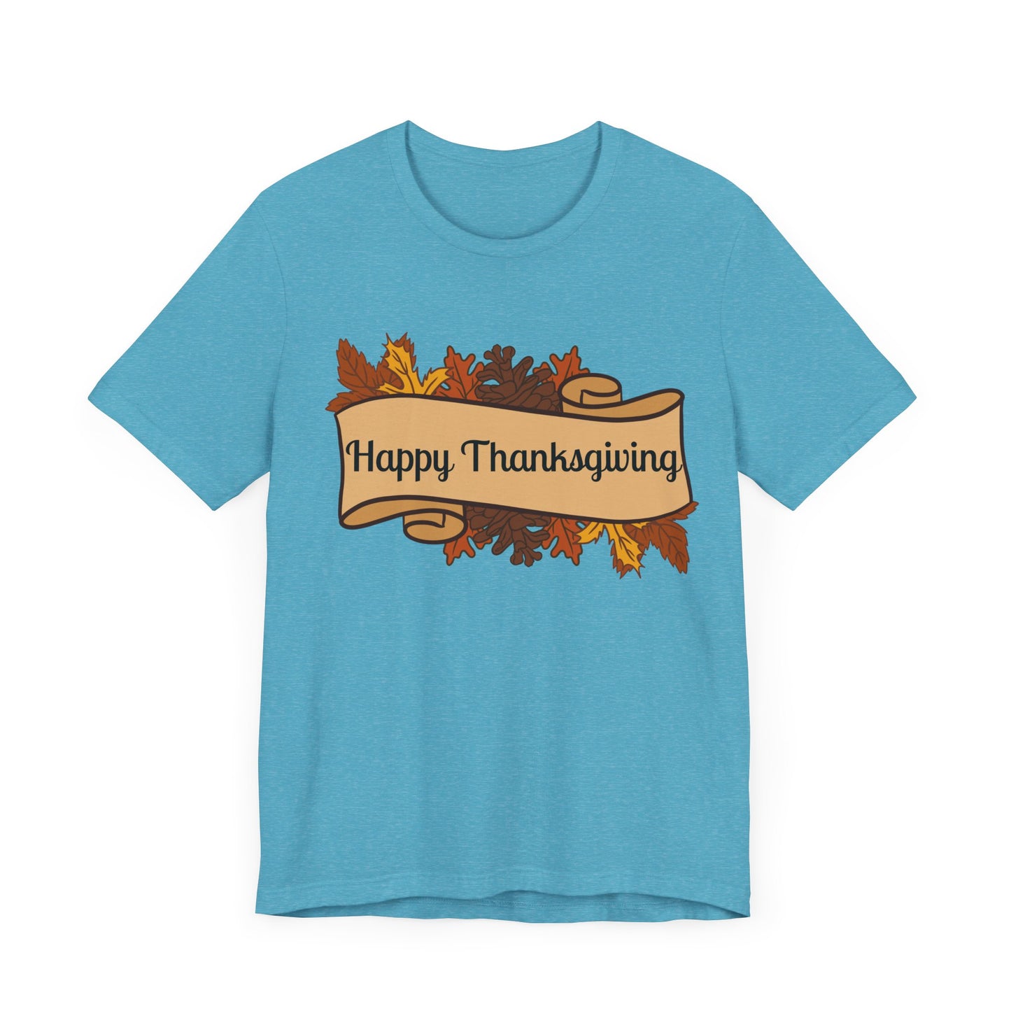 Happy Thanksgiving Scroll Thanksgiving T-Shirt - Unisex