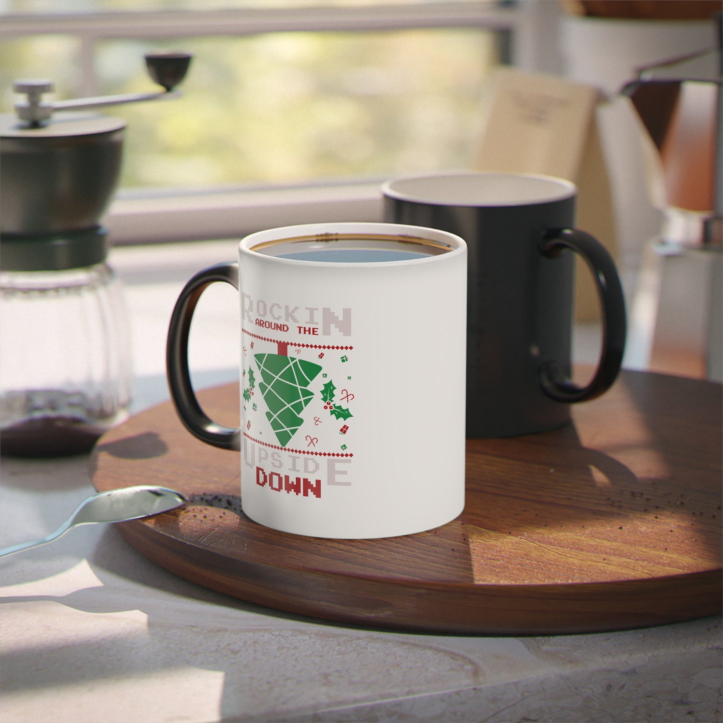 “Rockin Around the Upside Down” Colour-Changing Christmas Mug | Motivational Treats