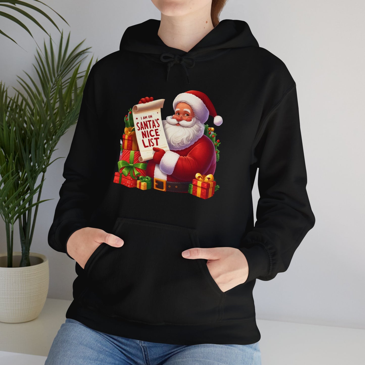 Santa's Nice List and Gifts Christmas Hoodie - Unisex