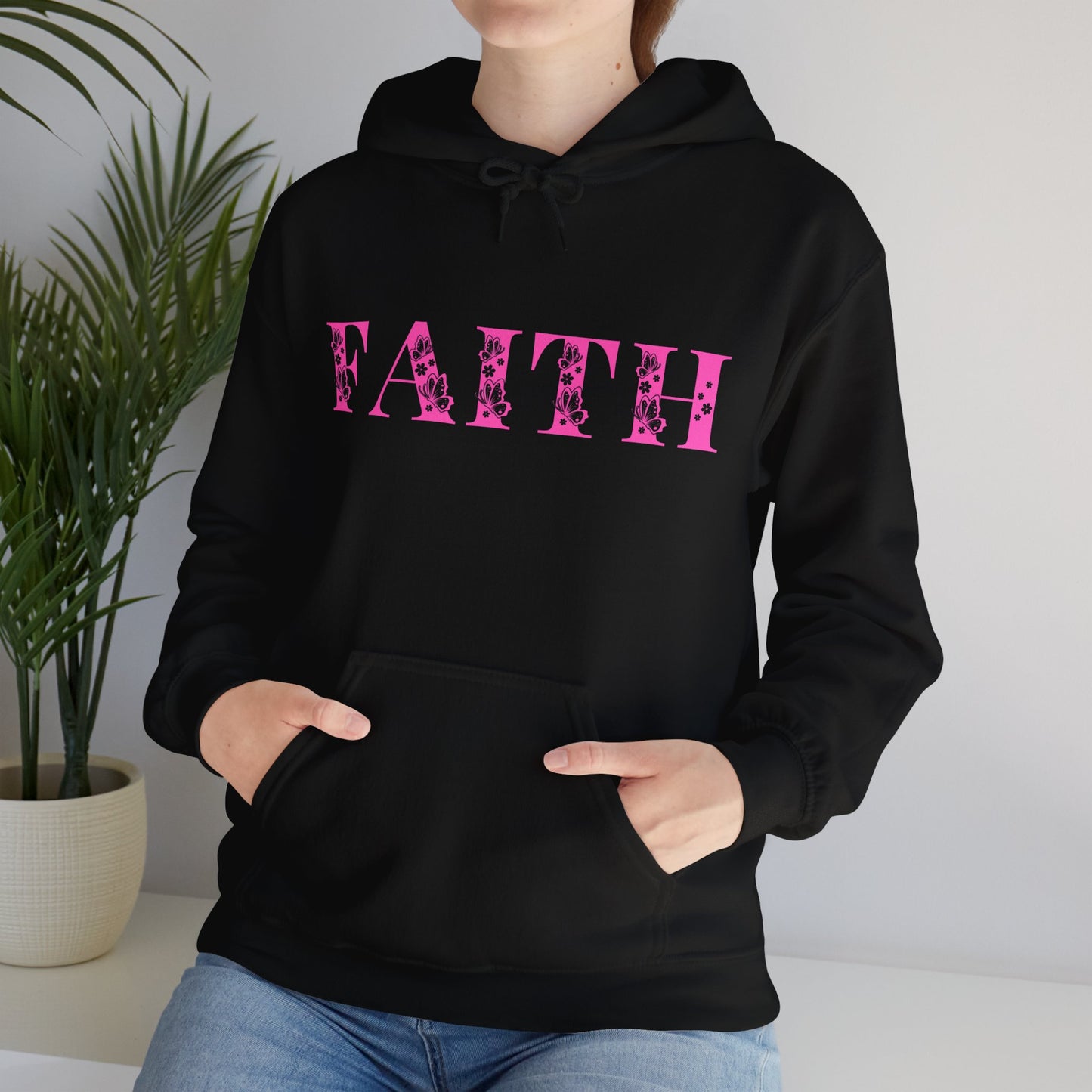 Faith (Pink) Christian Hoodie | Motivational Treats