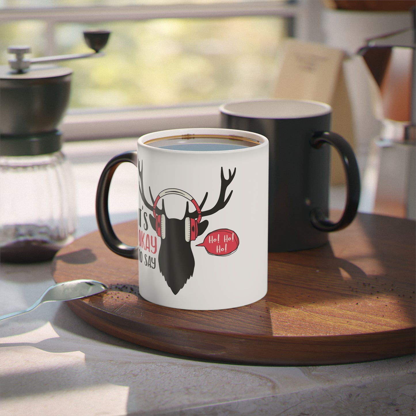 It's Okay to Say Ho Ho Ho Colour Changing Christmas Mug | Motivational Treats