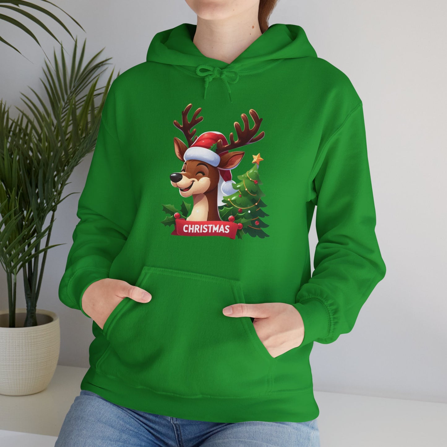 Reindeer Christmas Hoodie - Unisex