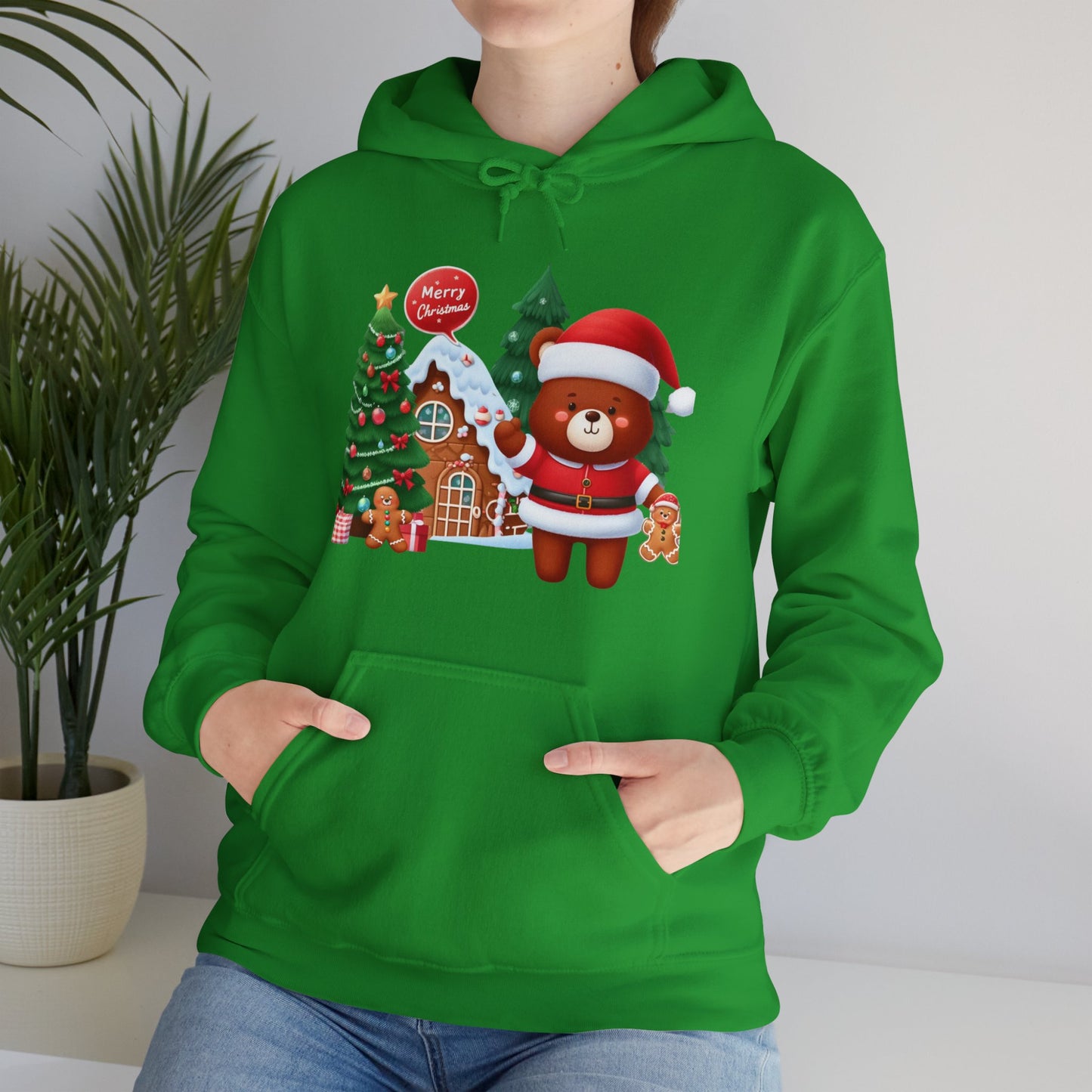 Festive Bear in the Woods Christmas Hoodie - Unisex