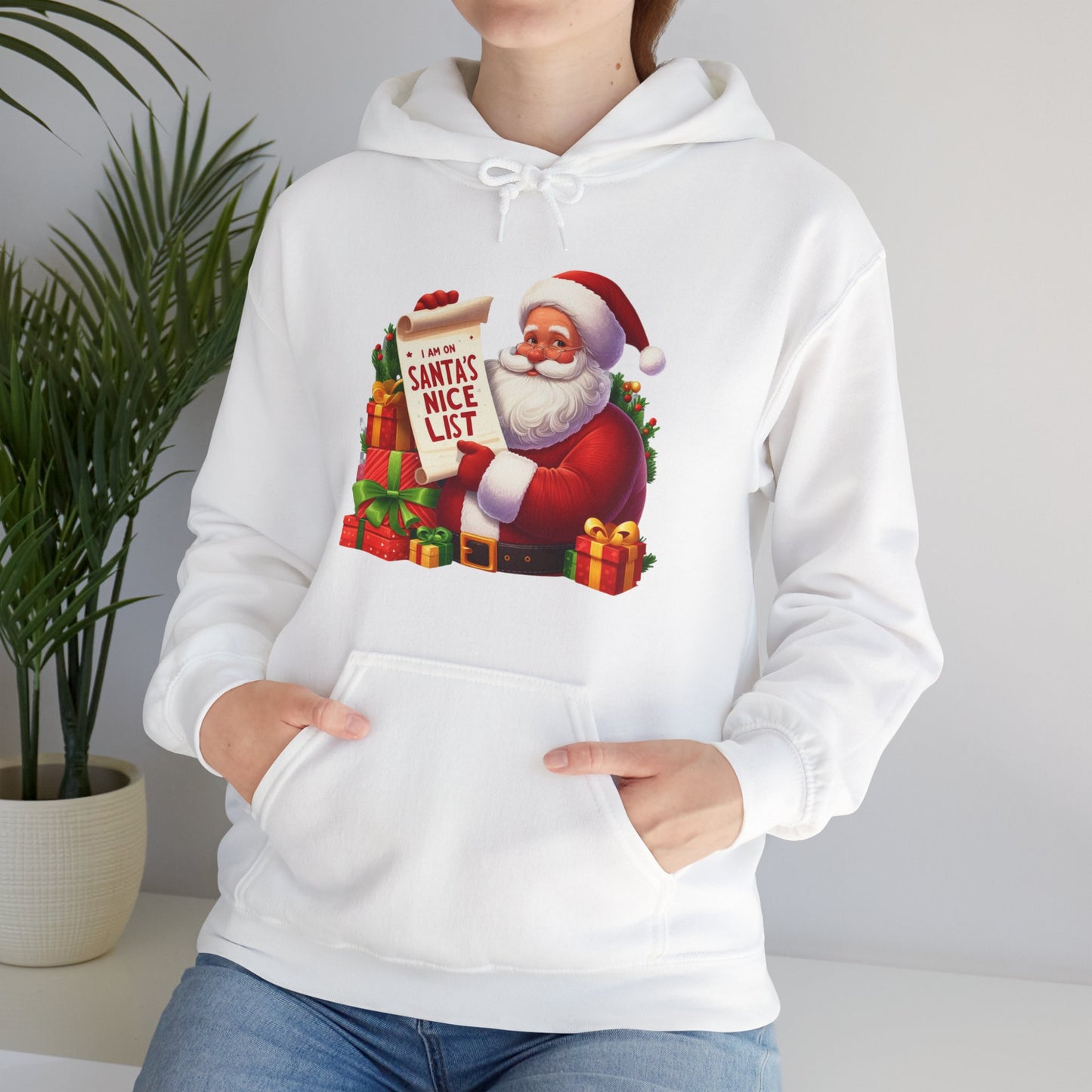 Santa's Nice List and Gifts Christmas Hoodie - Unisex