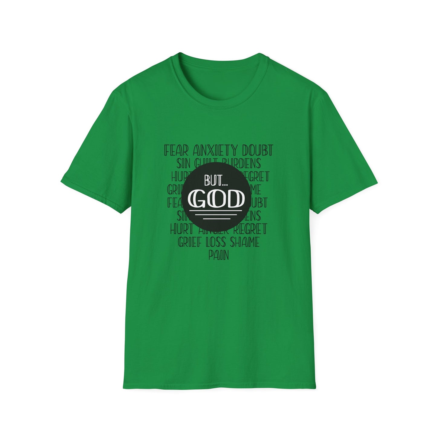 Christian Unisex T-Shirt - God Trumps Negative Emotions Design