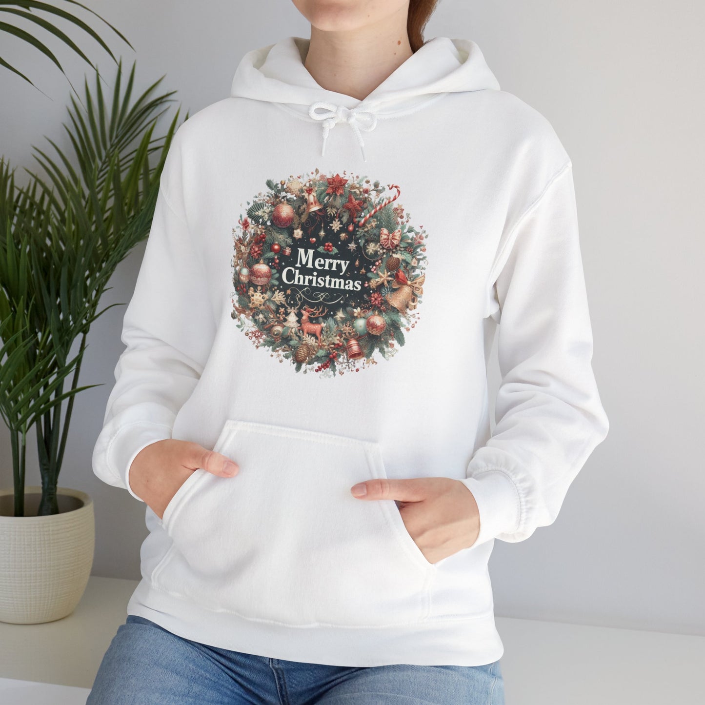 Beautiful Wreath Christmas Hoodie - Unisex