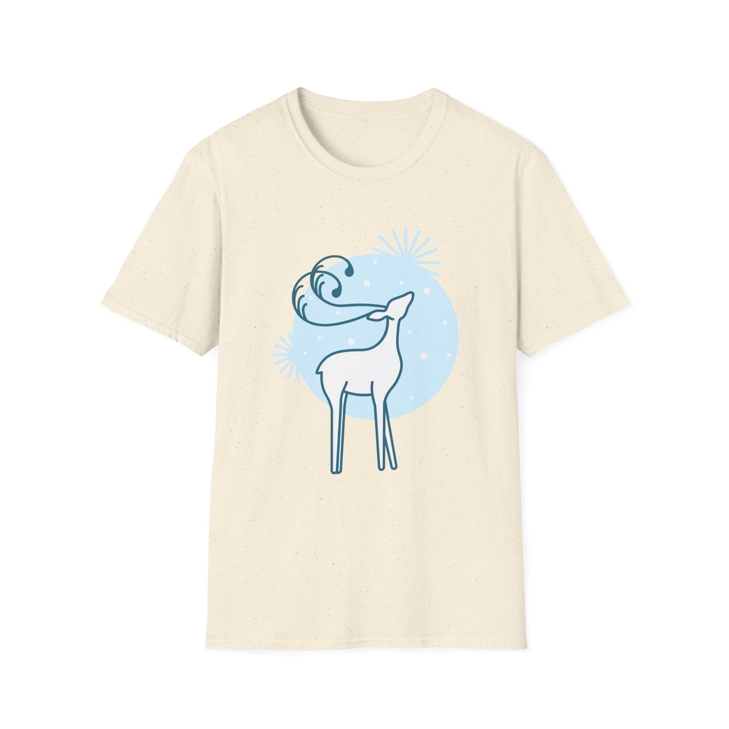 Christmas Unisex T-Shirt - Snow Reindeer Design