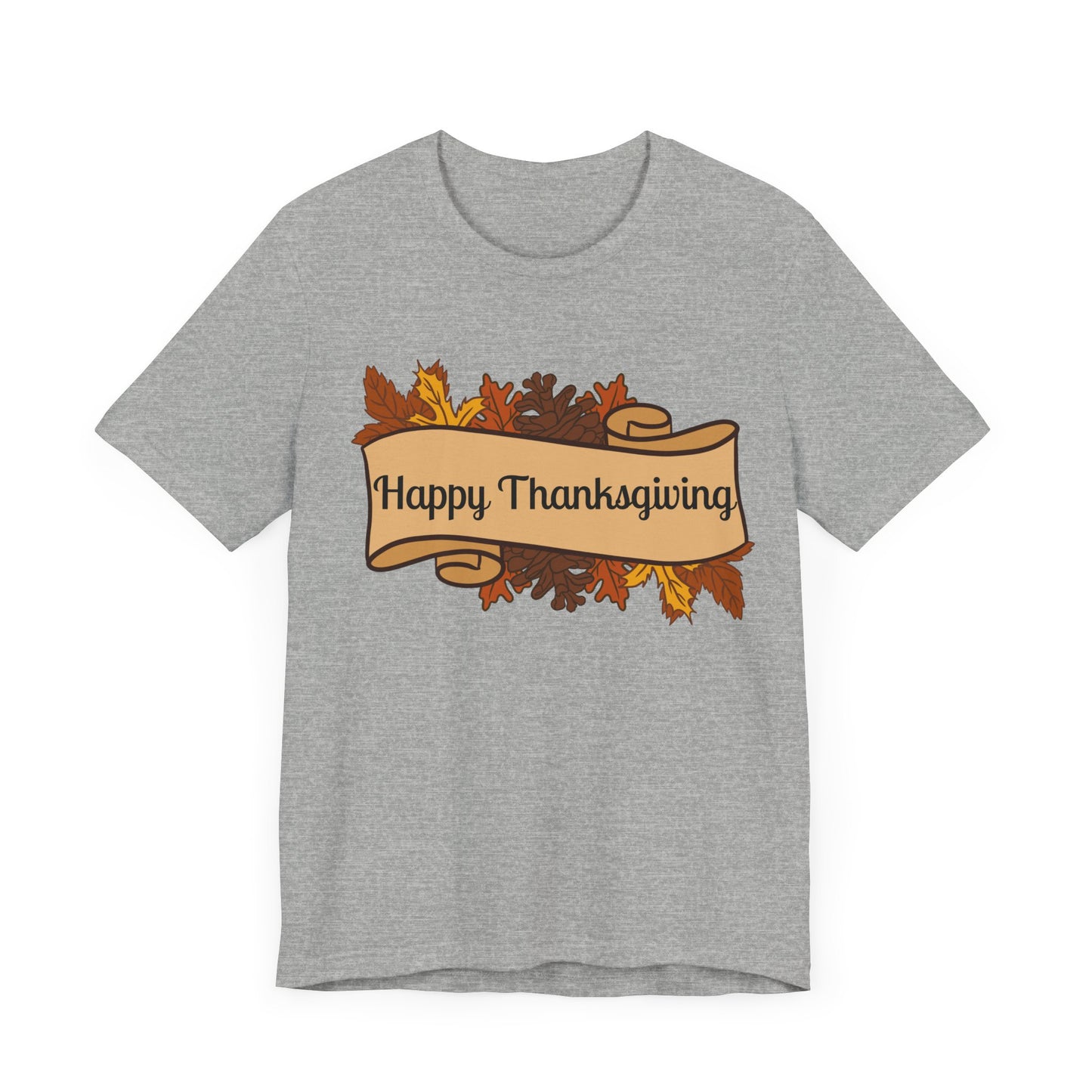 Happy Thanksgiving Scroll Thanksgiving T-Shirt - Unisex