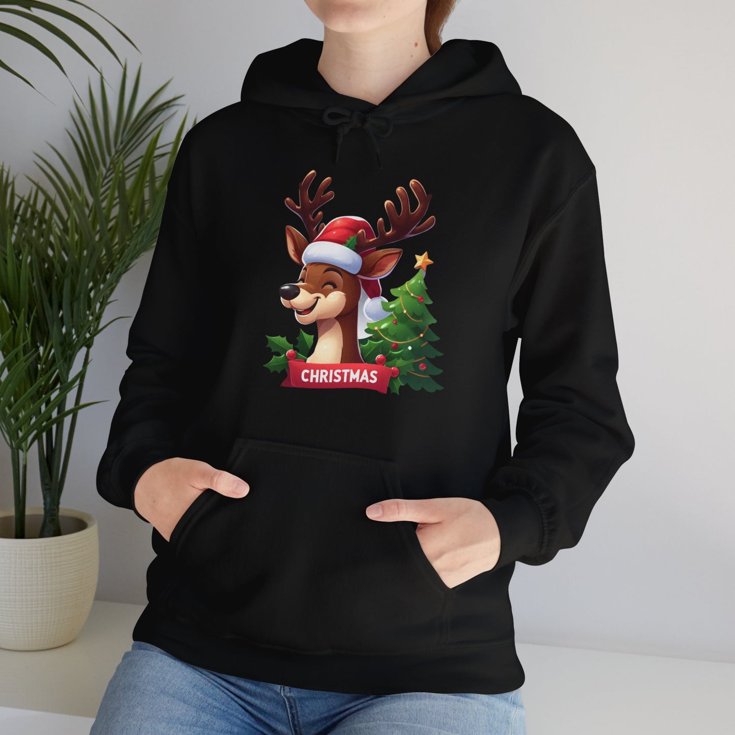 Reindeer Christmas Hoodie - Unisex