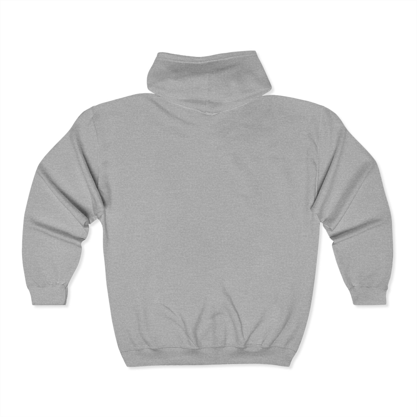 Christmas Unisex Full Zip Hooded Sweatshirt - Santa's Hat Design