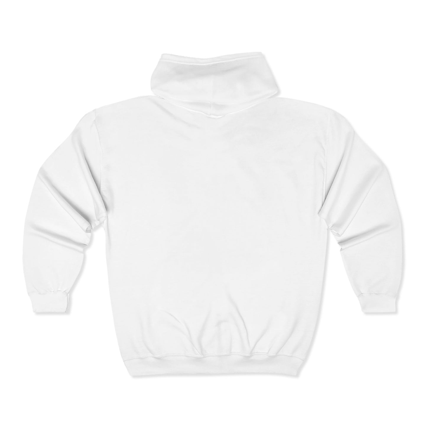 Christmas Unisex Full Zip Hooded Sweatshirt - Santa's Hat Design