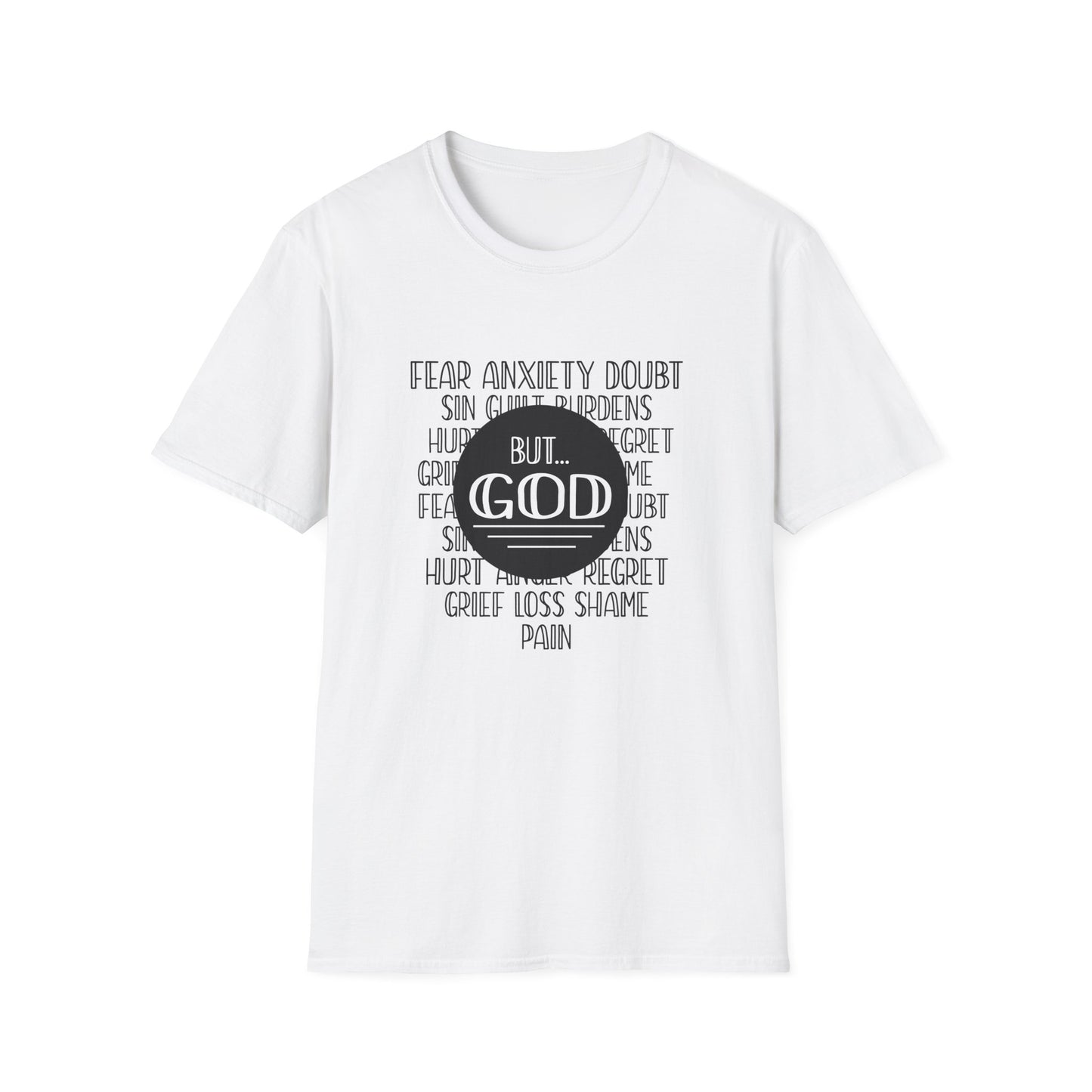 Christian Unisex T-Shirt - God Trumps Negative Emotions Design