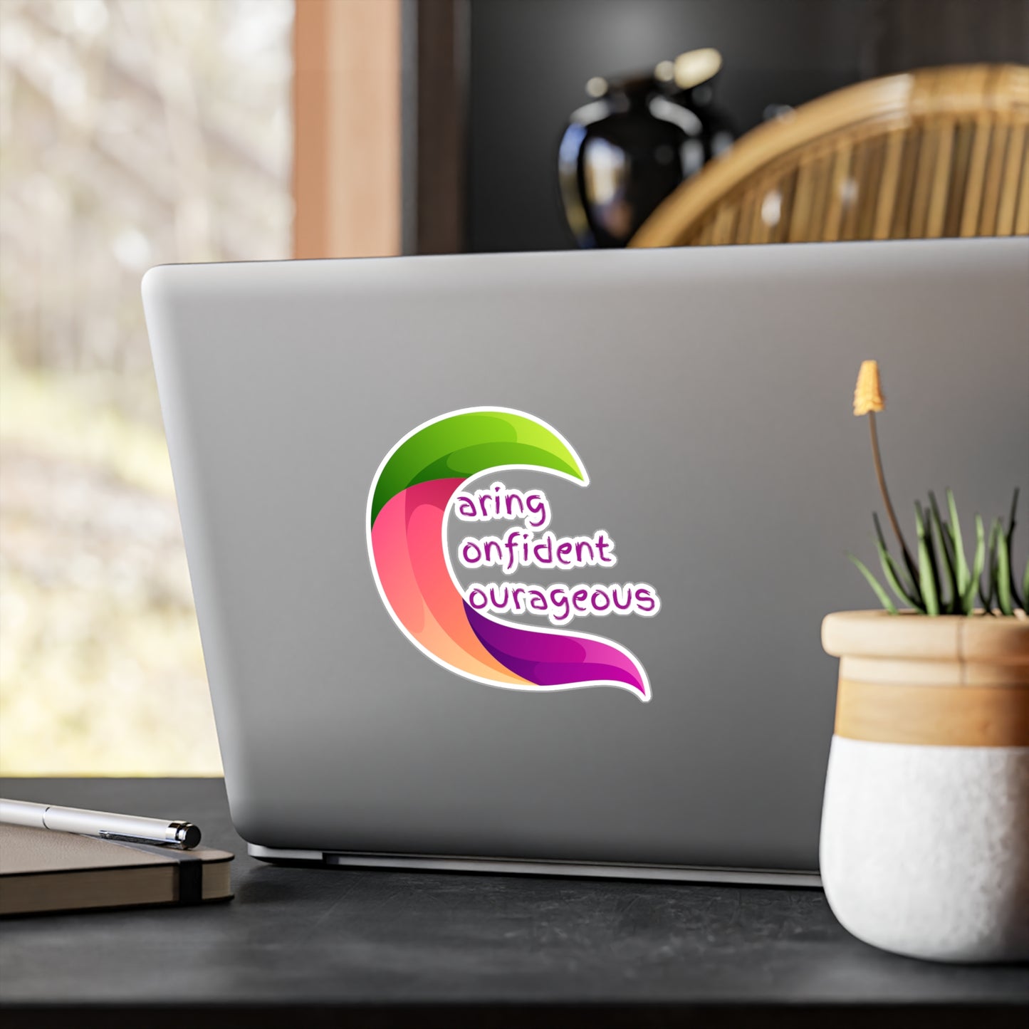 Caring Confident Courageous Sticker