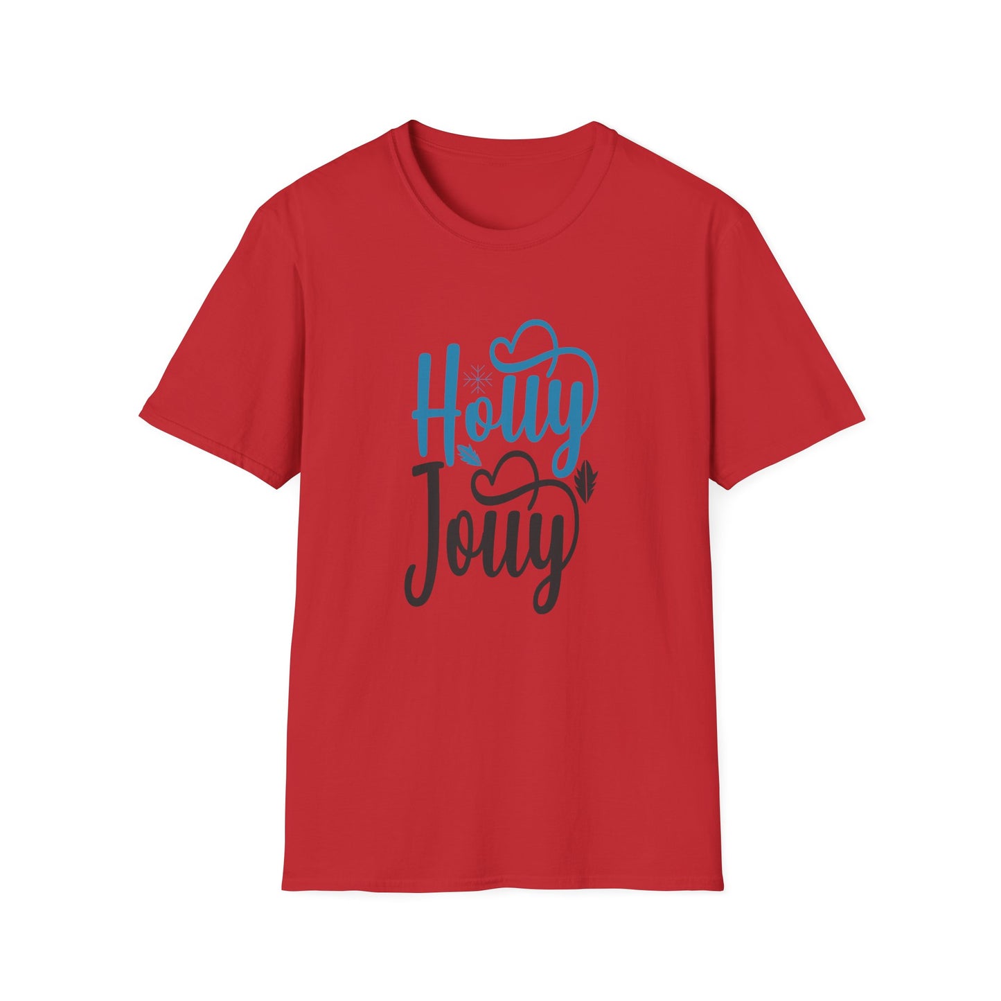 Christmas Unisex T-Shirt - Festive Holly Jolly Design