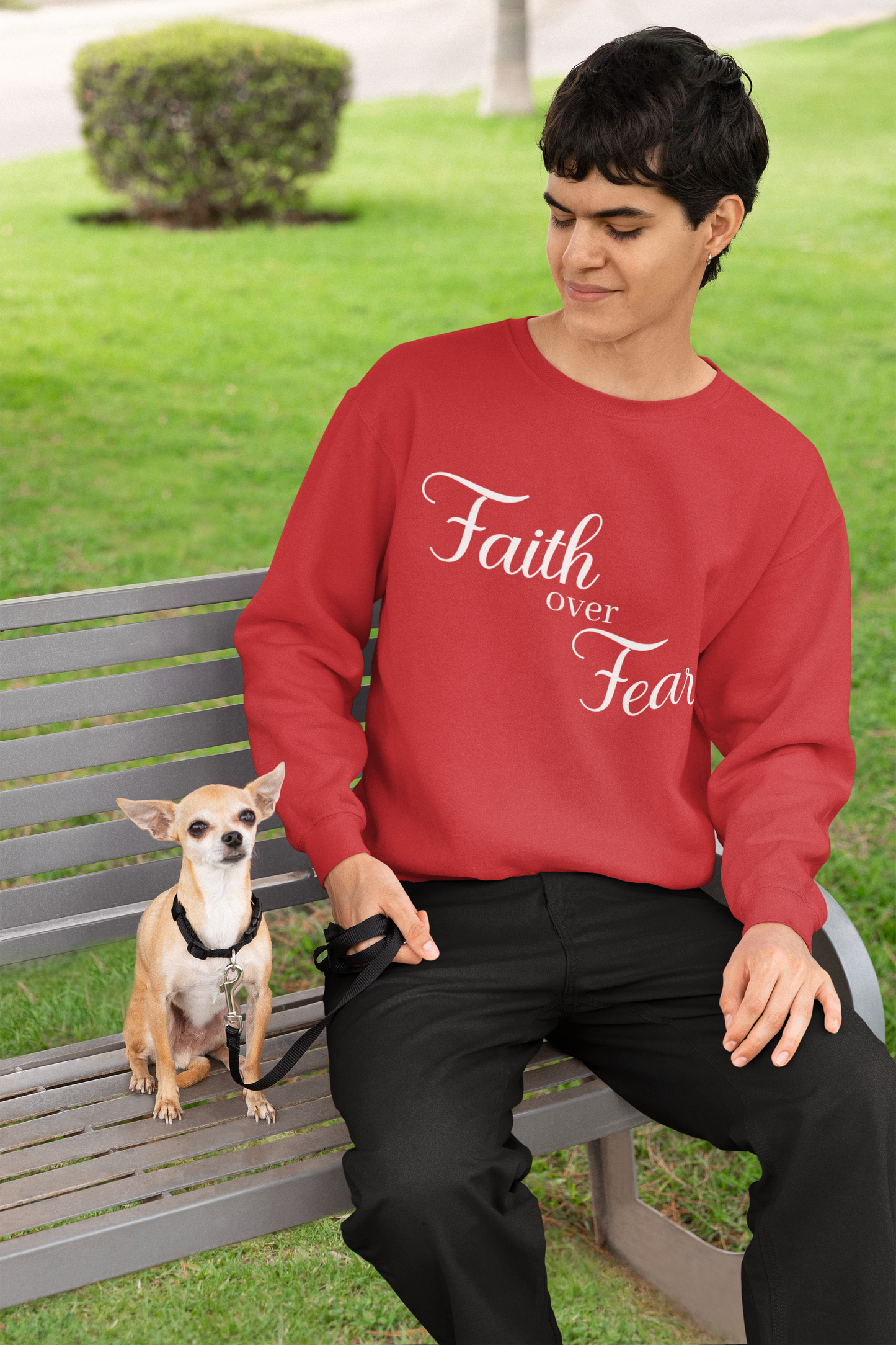 Faith Over Fear Motivational Sweatshirt - Unisex - Motivational Treats