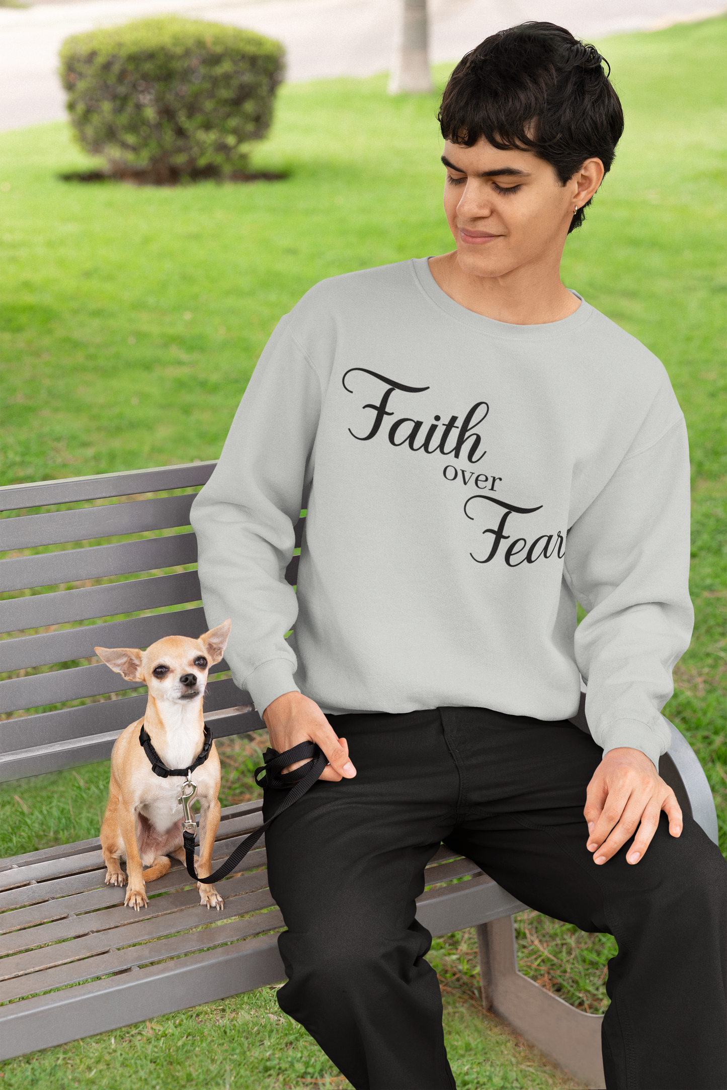 Faith Over Fear Motivational Sweatshirt - Unisex - Motivational Treats