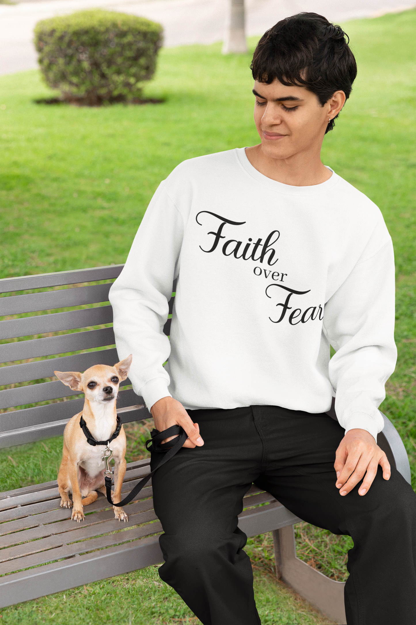 Faith Over Fear Motivational Sweatshirt - Unisex - Motivational Treats
