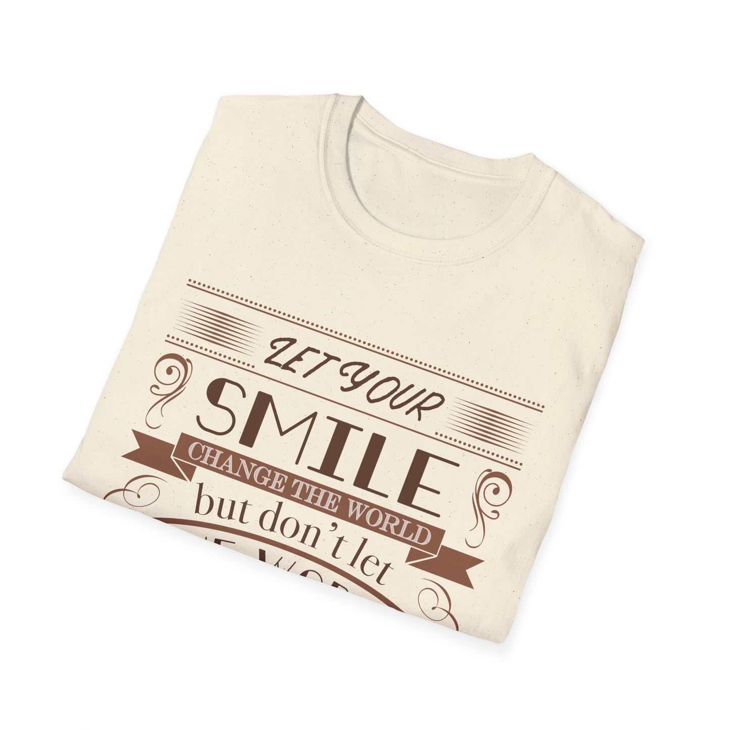 Motivational Unisex T-Shirt - Let Your Smile Change The World Design