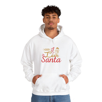 Christmas Unisex Hooded Sweatshirt - Love Santa Design