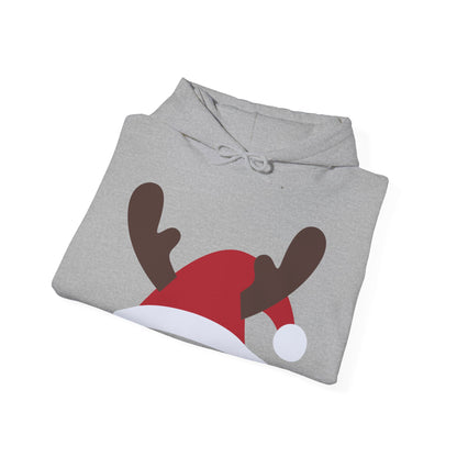 Christmas Unisex Hooded Sweatshirt - Santa's Hat Design