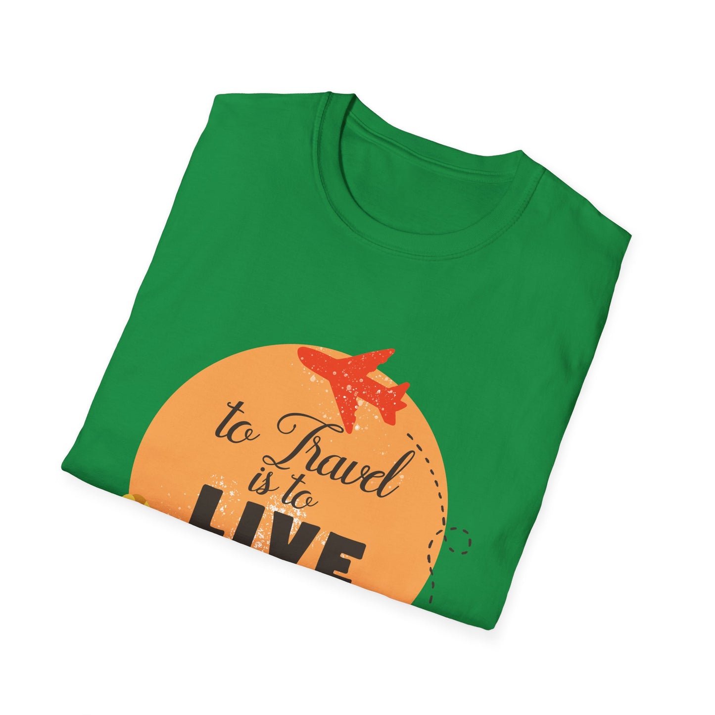 Motivational Unisex T-Shirt - To Travel Is To Live Design